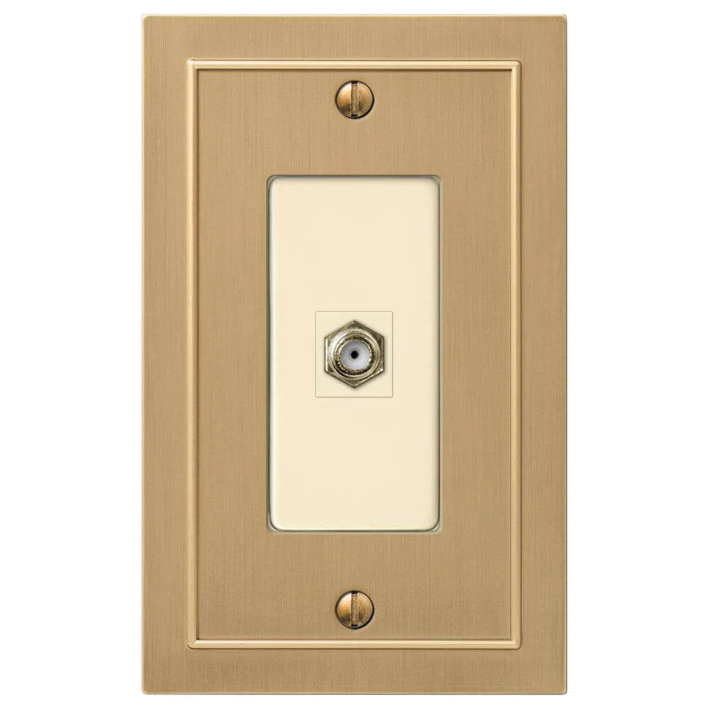 Bethany Brushed Bronze Cast Cable Plate