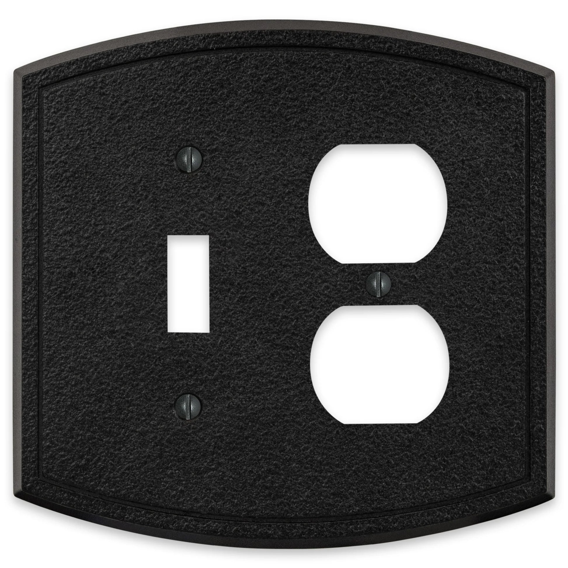 Blackwell - Black Iron Toggle / Duplex Outlet