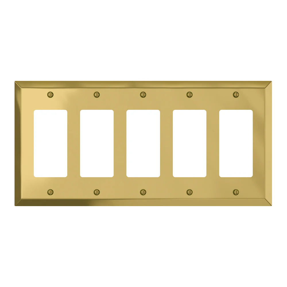 Century Polished Brass 5 Rocker (GFI)