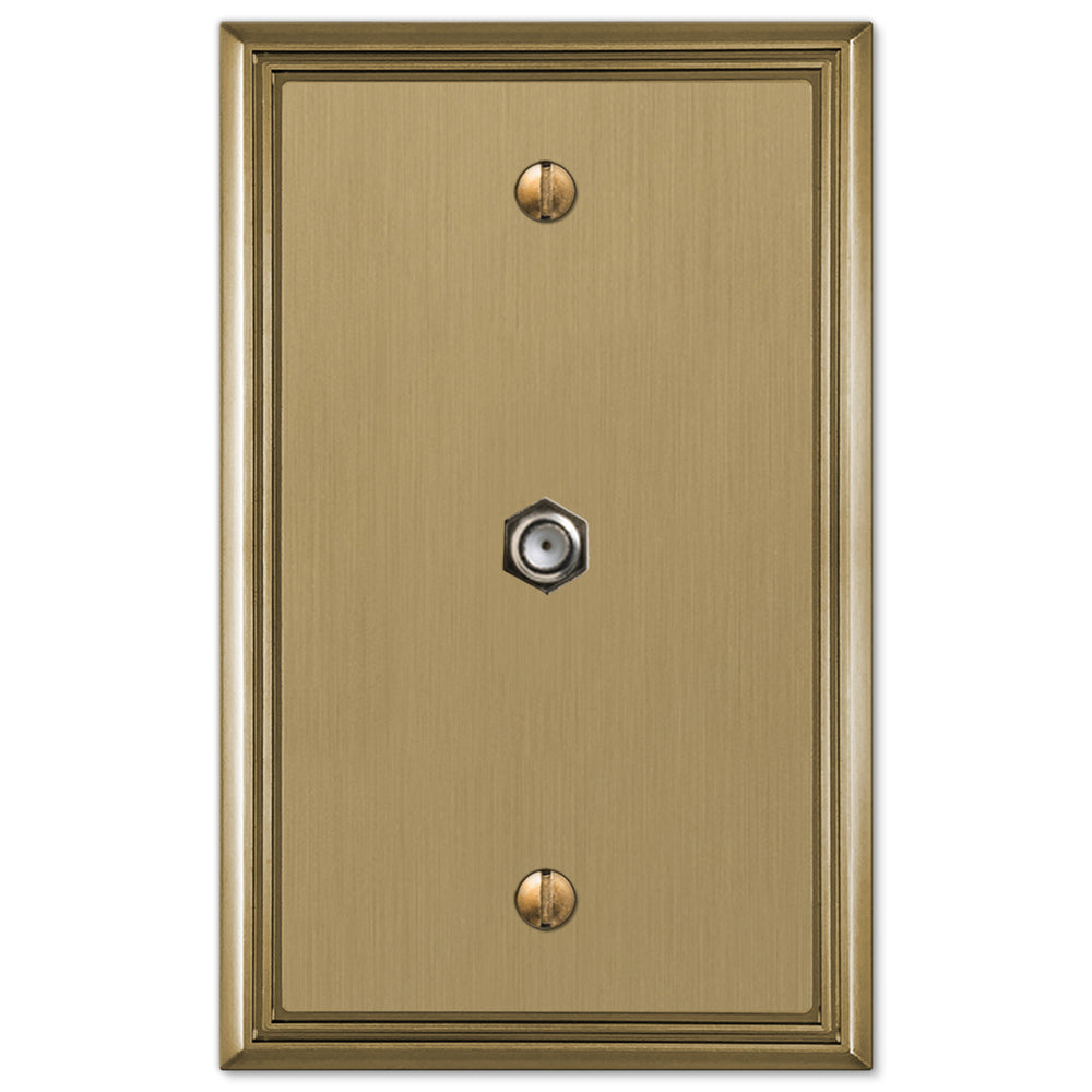 Metro Line Brushed Bronze Cable plates
