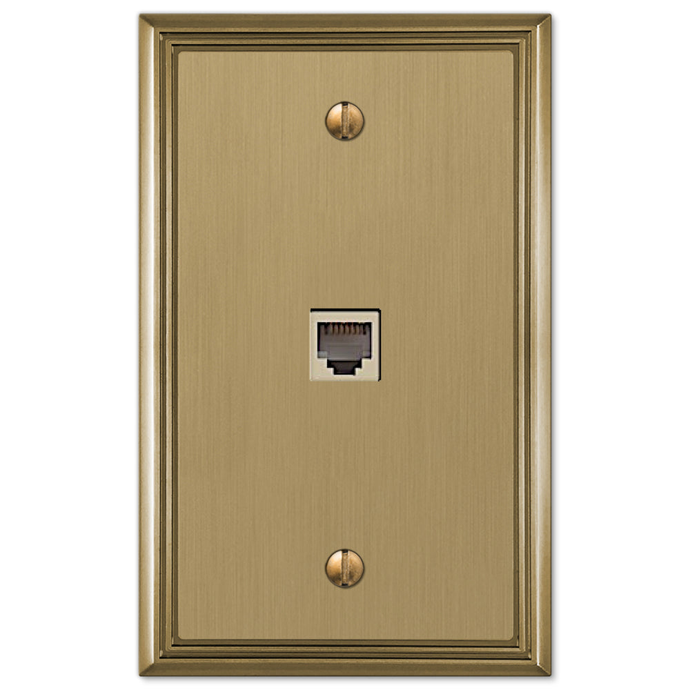Metro Line Brushed Bronze Phone Plates