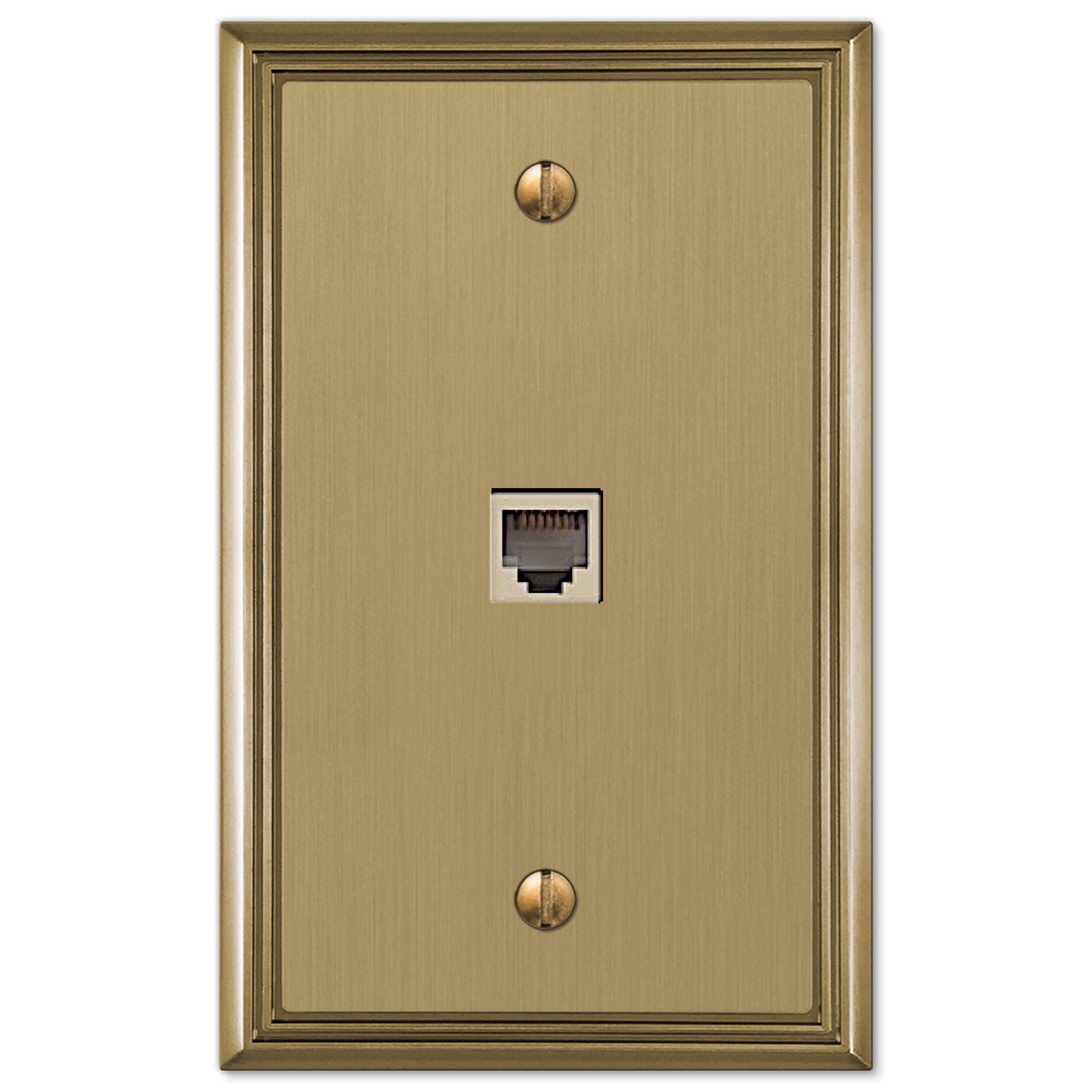 Metro Line Brushed Bronze Phone Plates