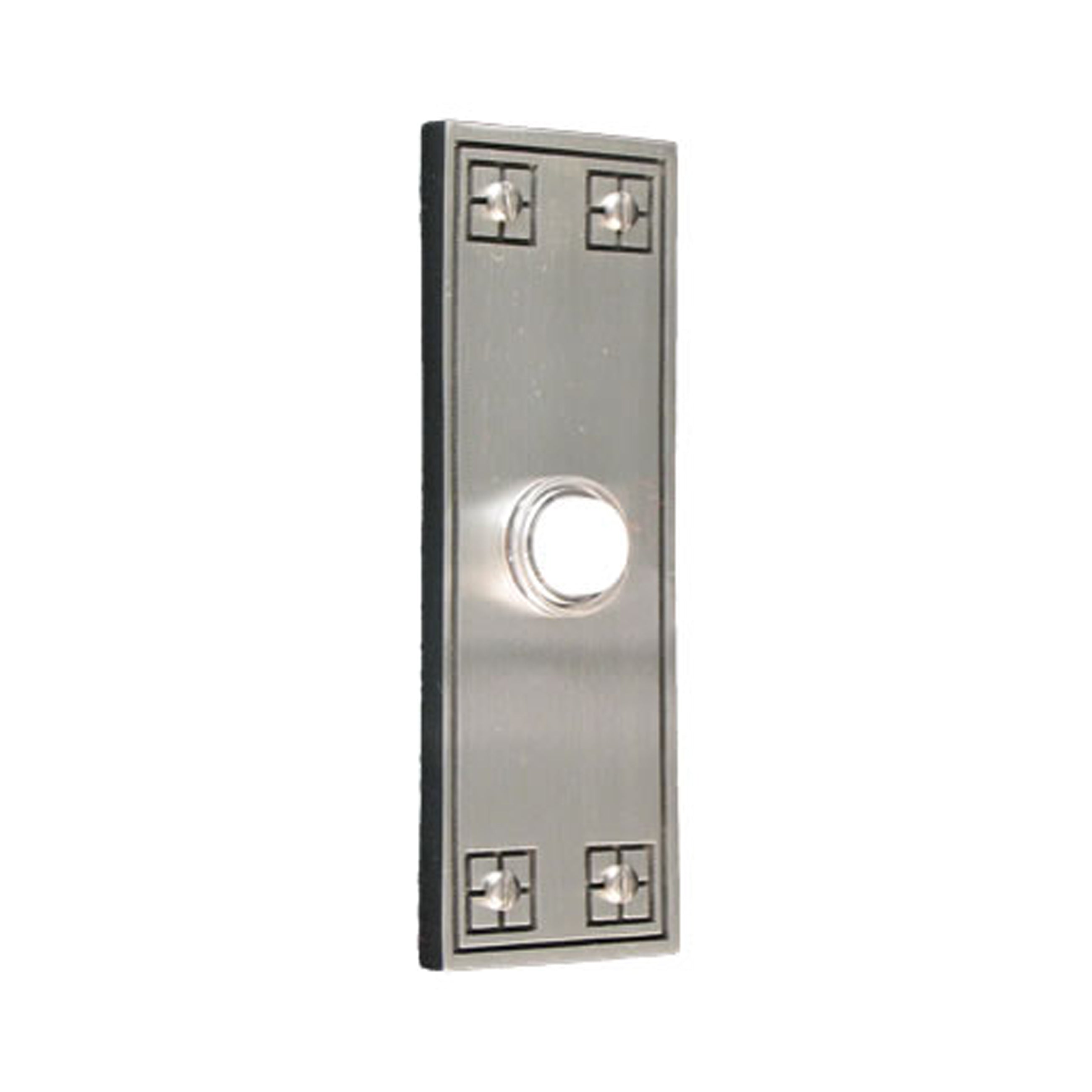 Arts & Crafts Rectangular Pewter Antique Doorbell