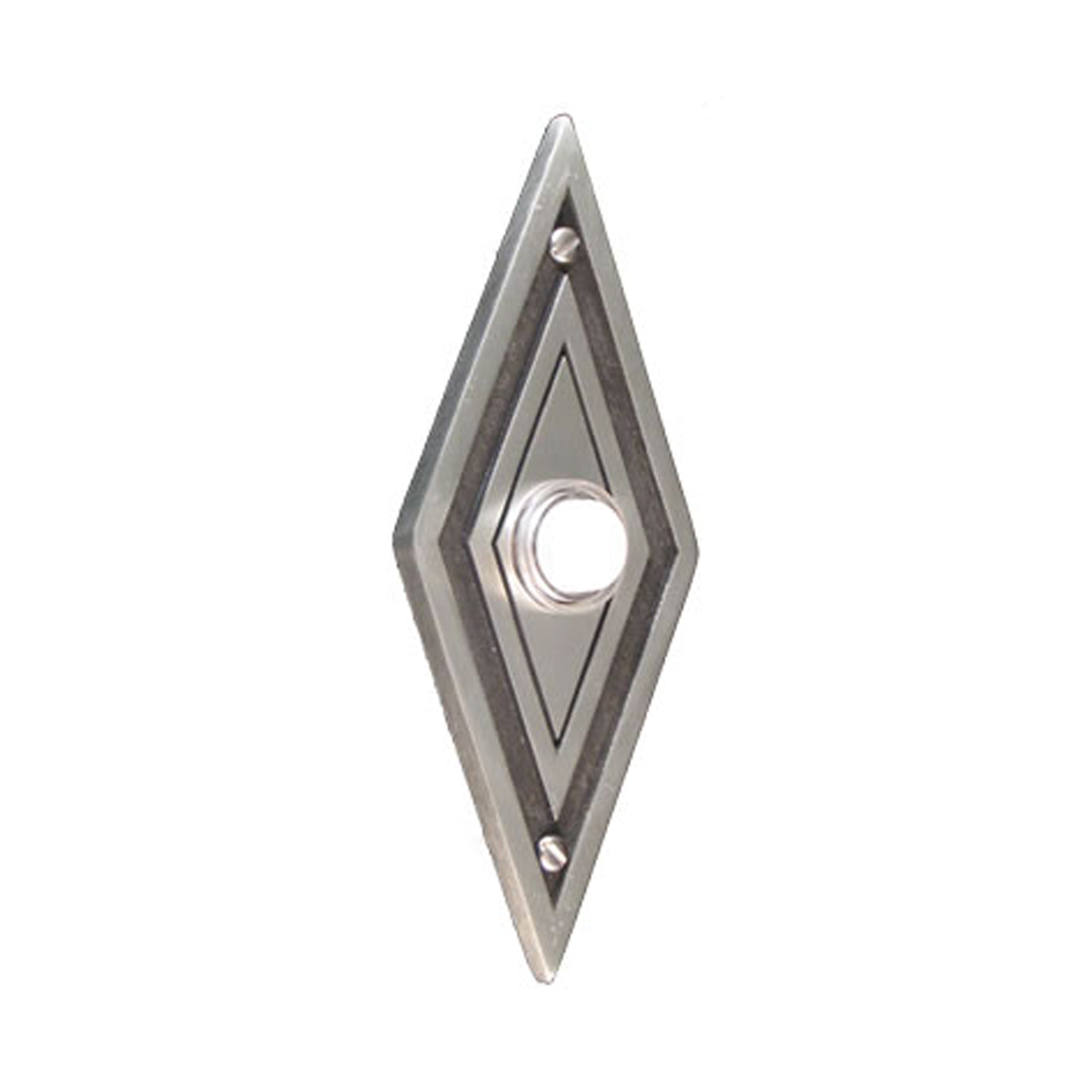Step Diamond Pewter Antique Doorbell