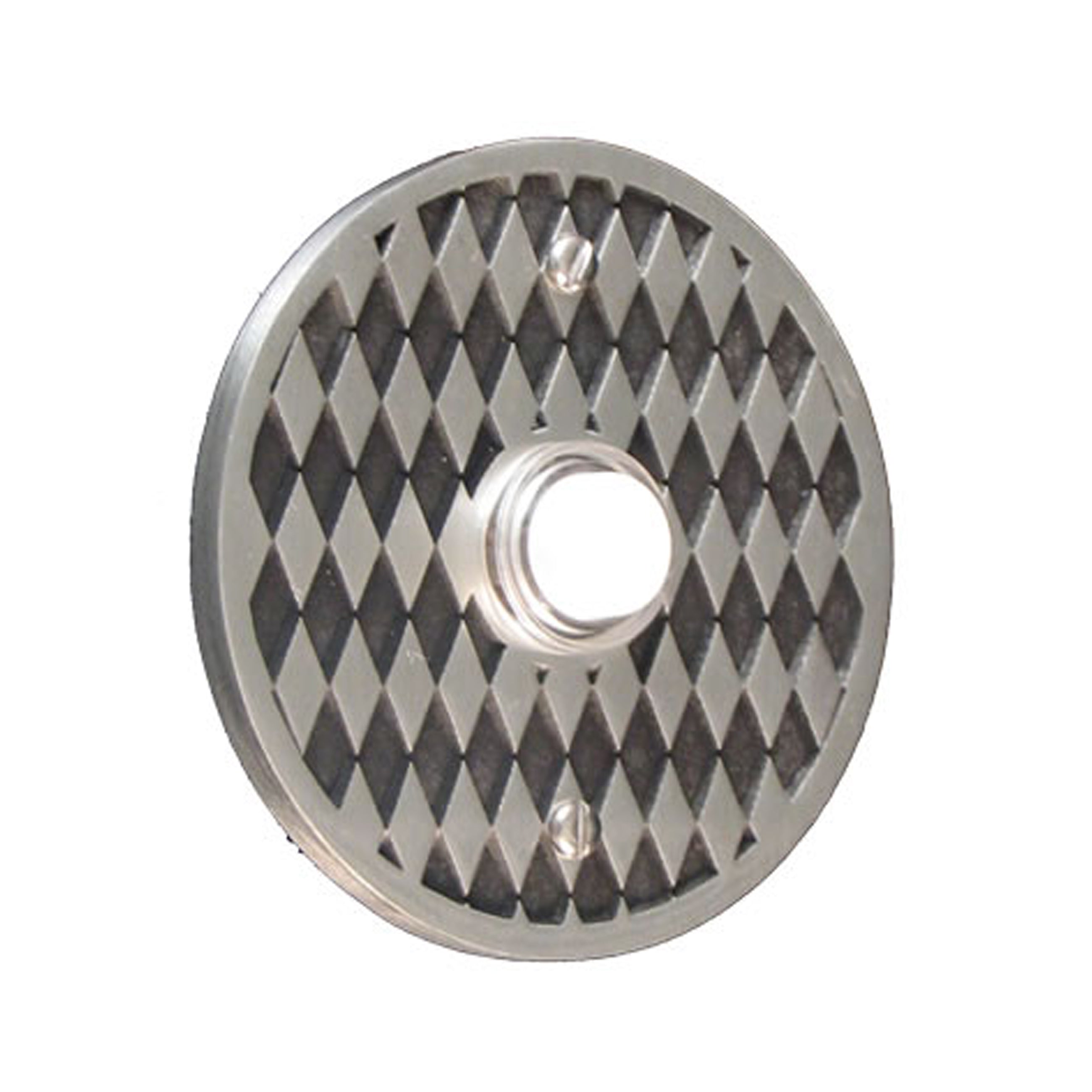 Diamond Round Pewter Antique Doorbell