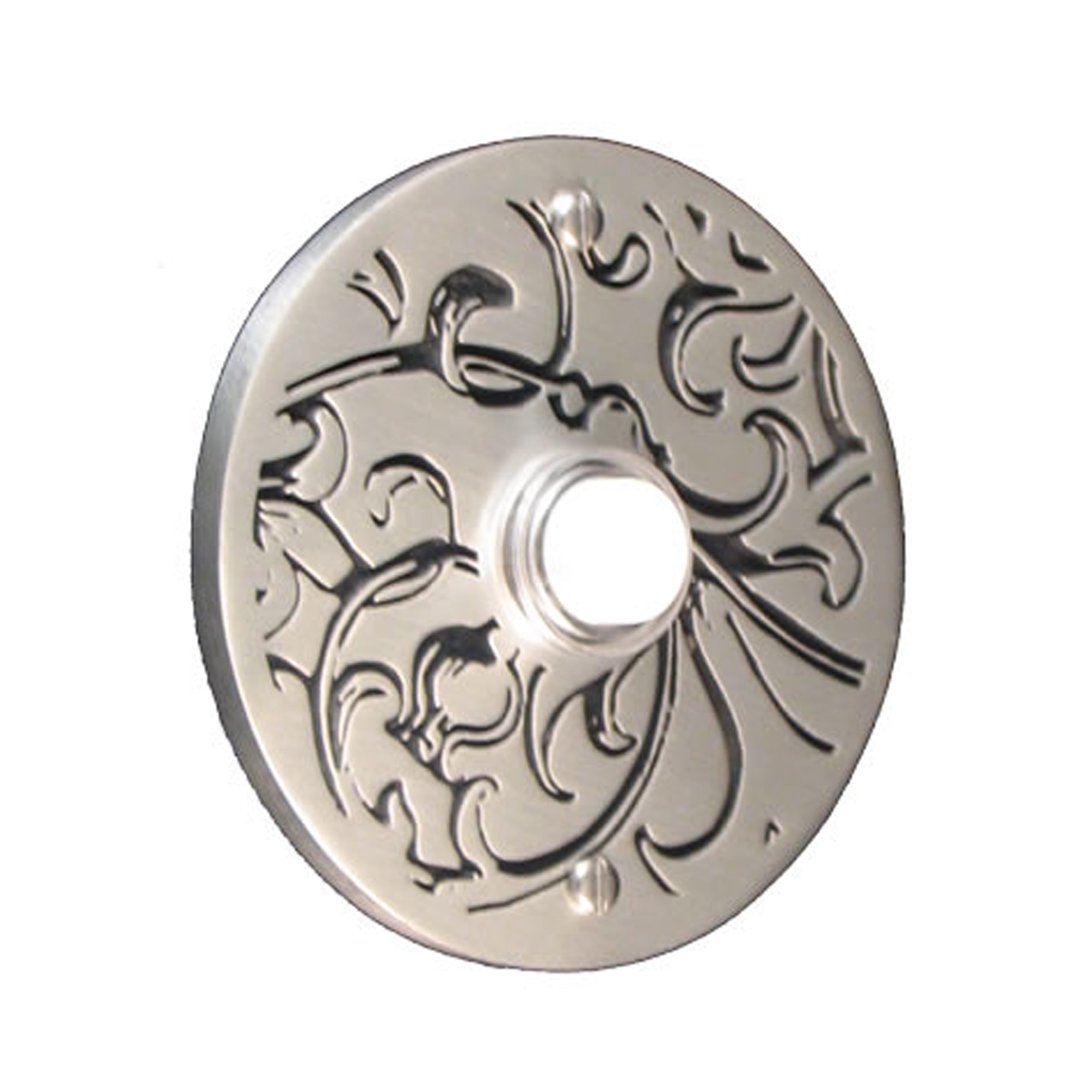 Victorian Round Pewter Antique Doorbell
