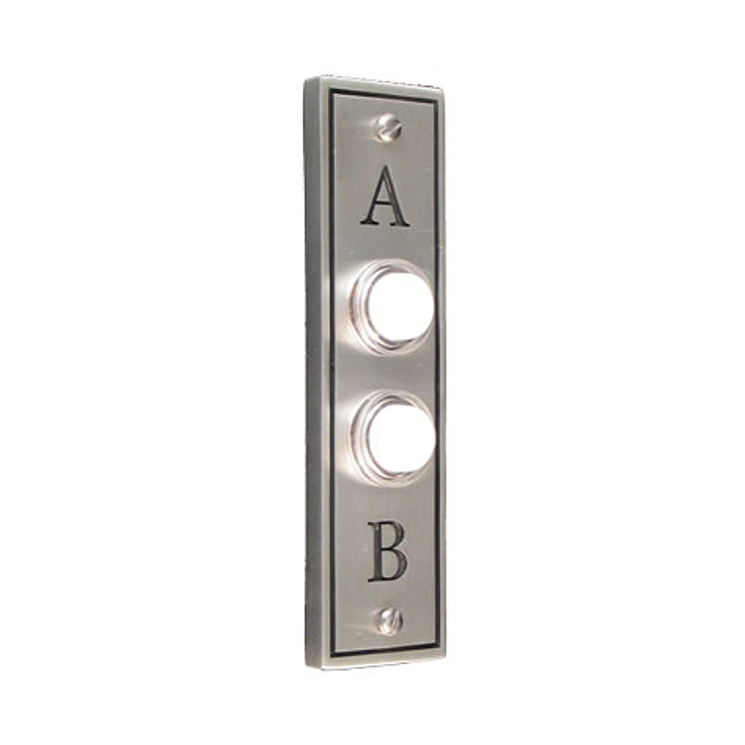 A & B Double Pewter Antique Doorbell