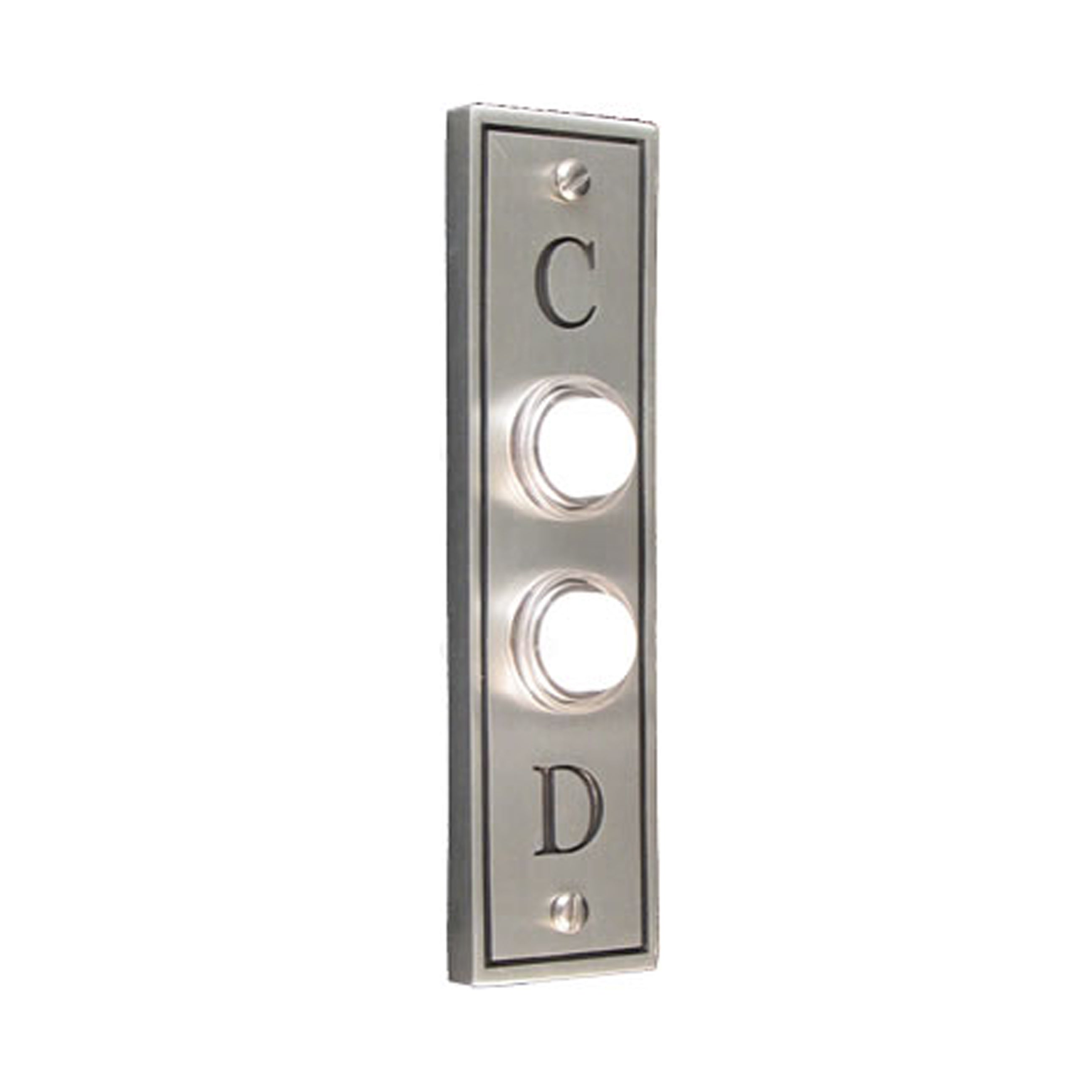 C & D Double Pewter Antique Doorbell