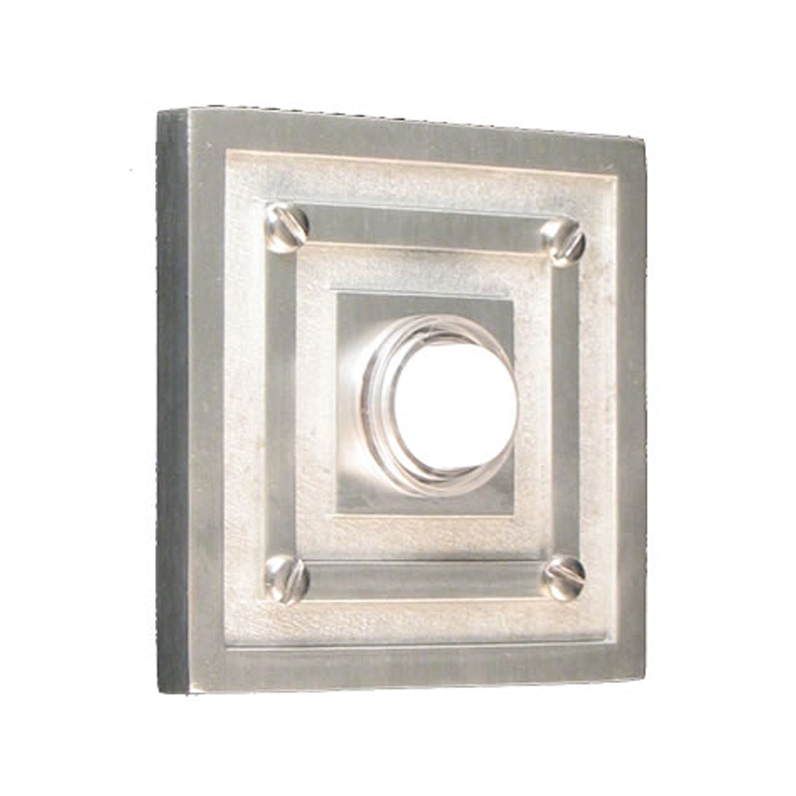 Step Square Silver Pewter Doorbell