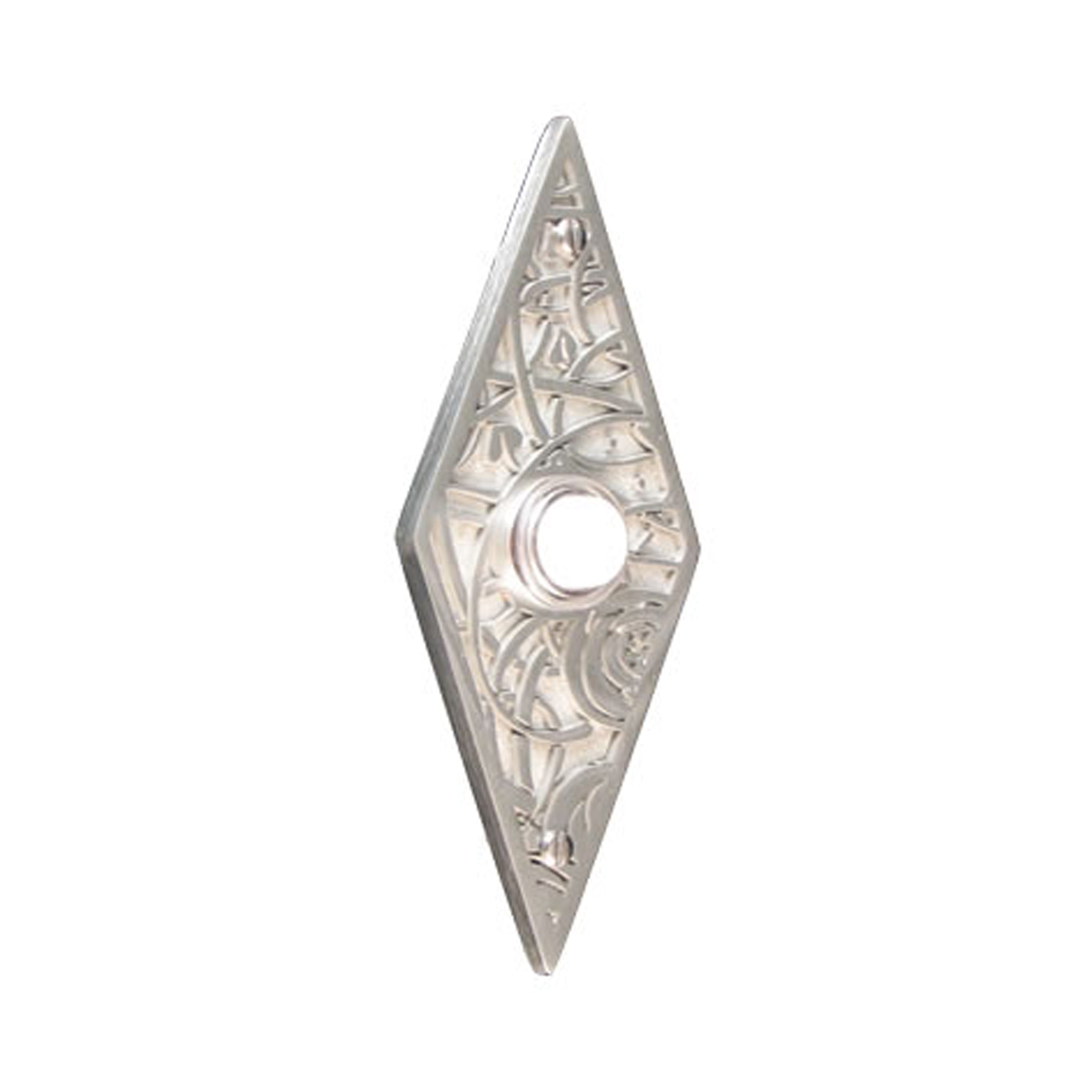 Deco Floral Diamond Silver Pewter Doorbell