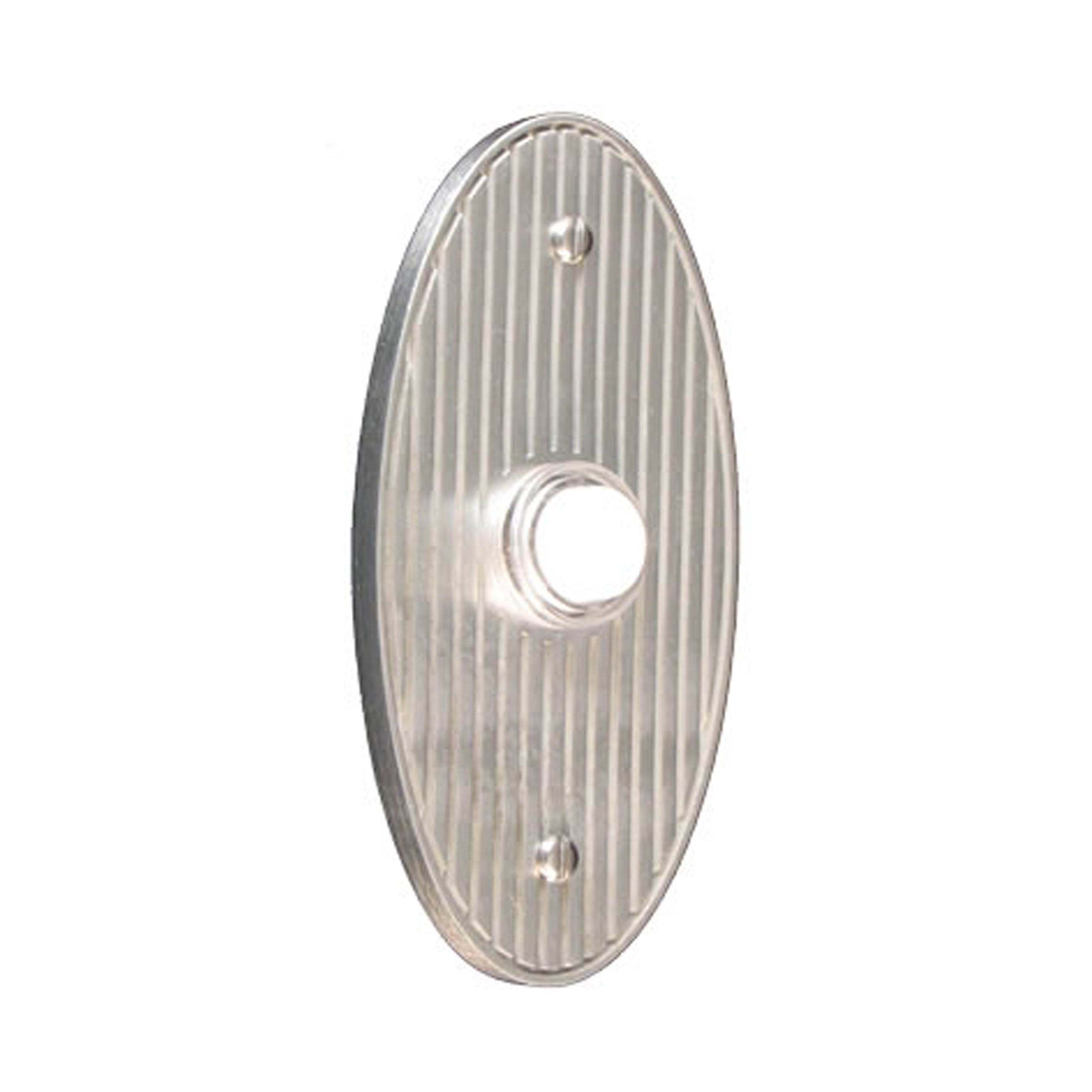 Striped Oval Silver Pewter Doorbell