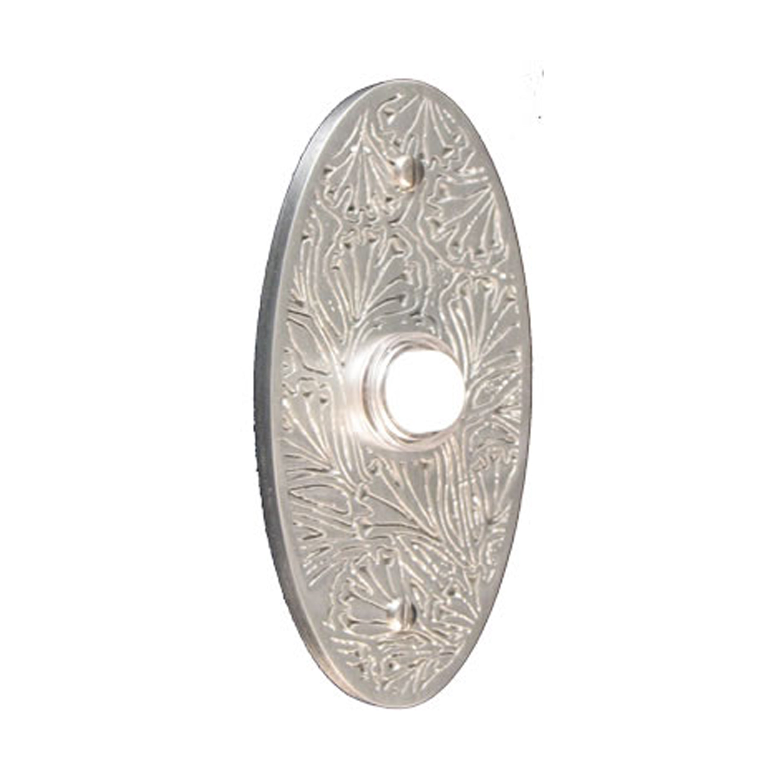 Maidenhaire Oval Silver Pewter Doorbell