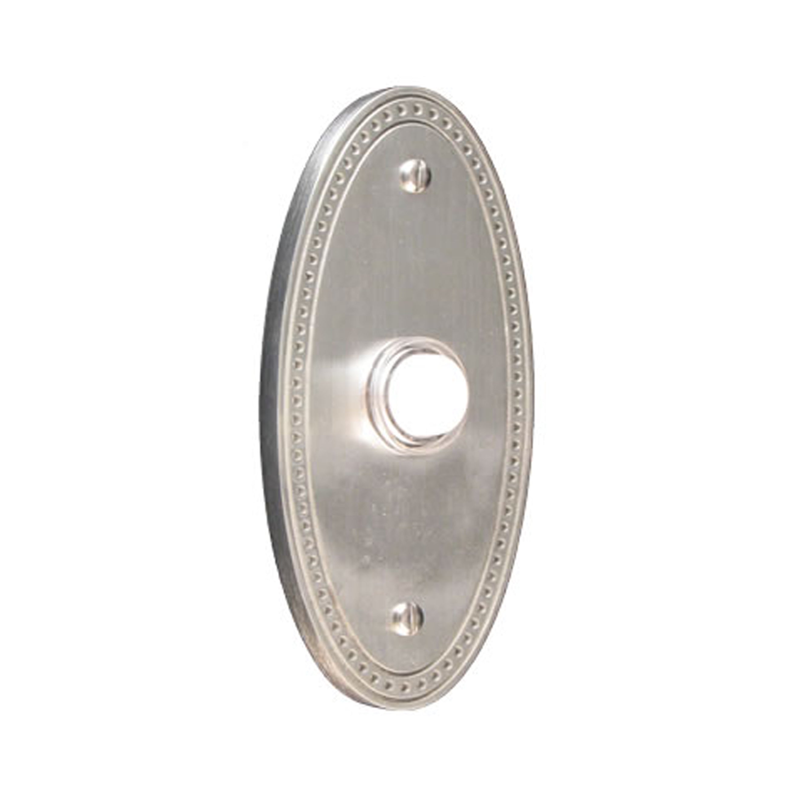 Beaded Oval Silver Pewter Doorbell
