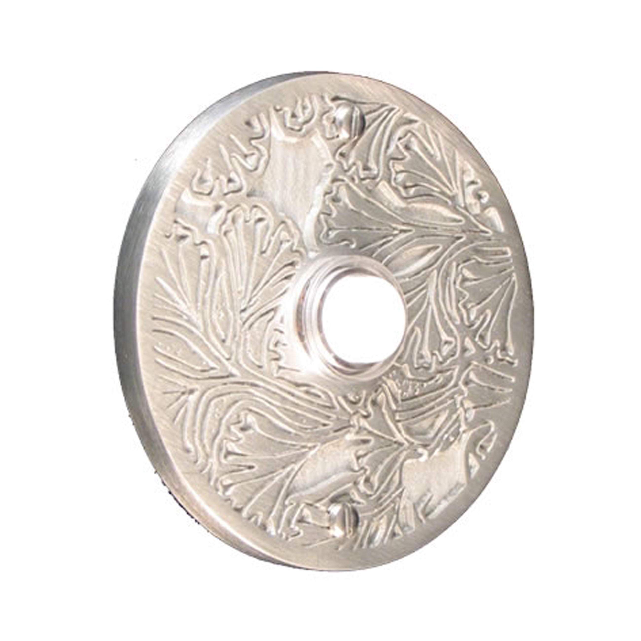 Maidenhaire Round Silver Pewter Doorbell