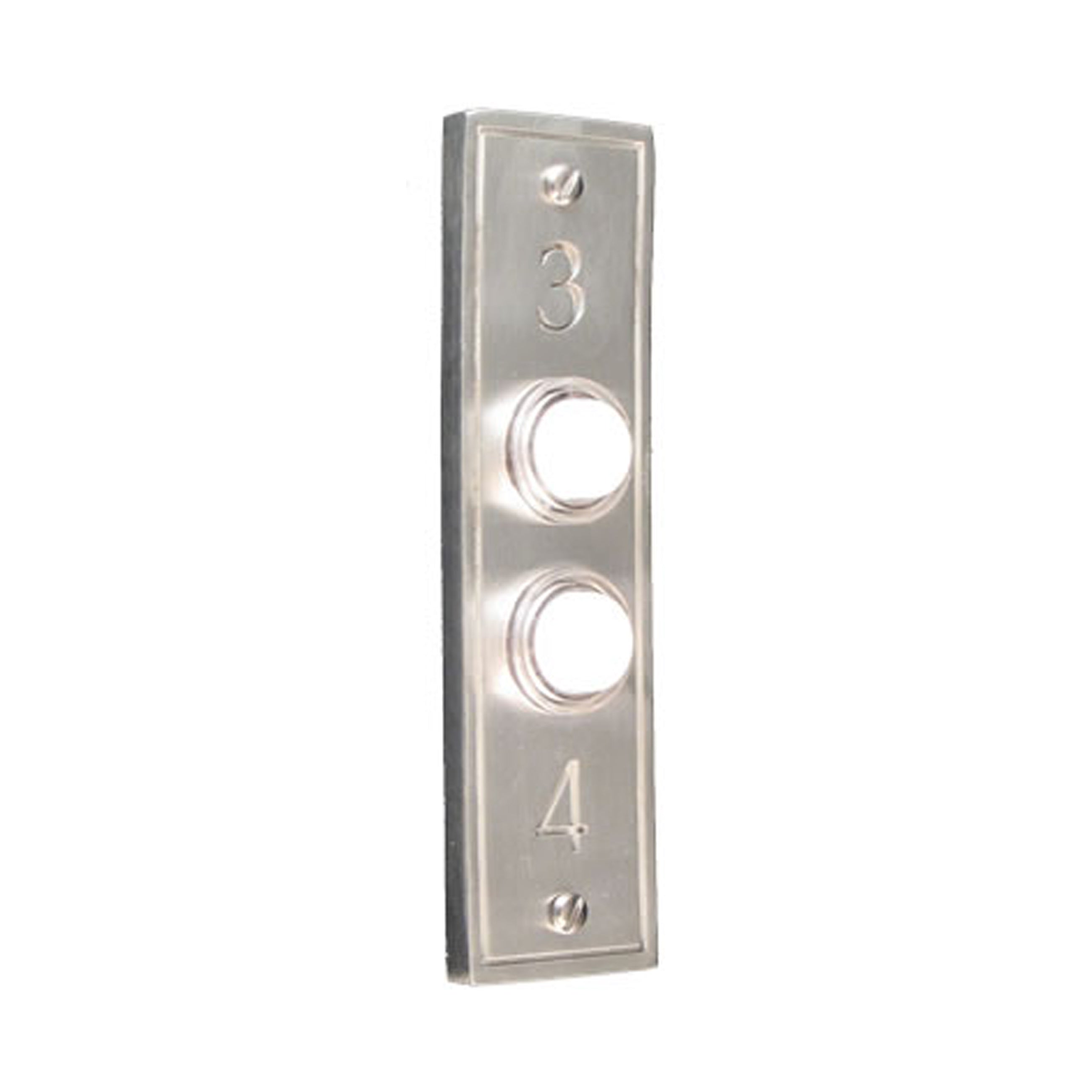 3 & 4 Double Silver Pewter Doorbell
