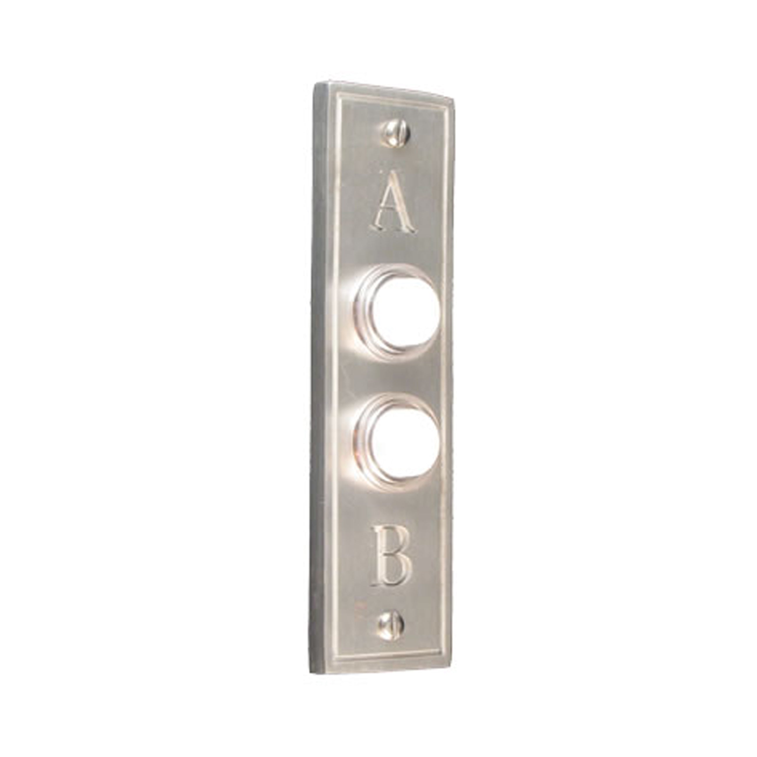 A & B Double Silver Pewter Doorbell