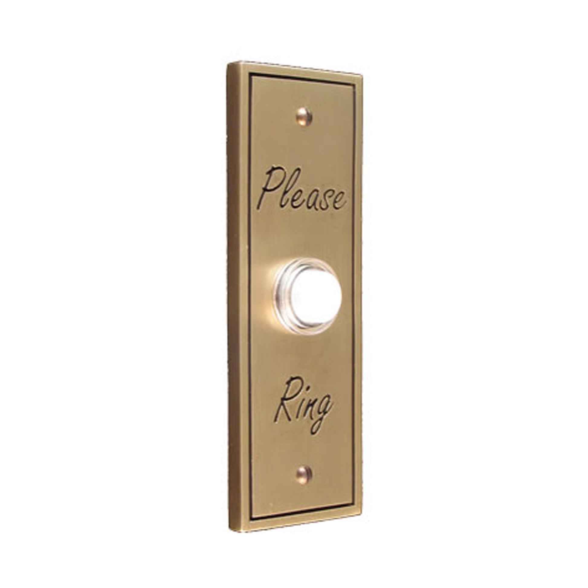 Please Ring Antique Brass Doorbell