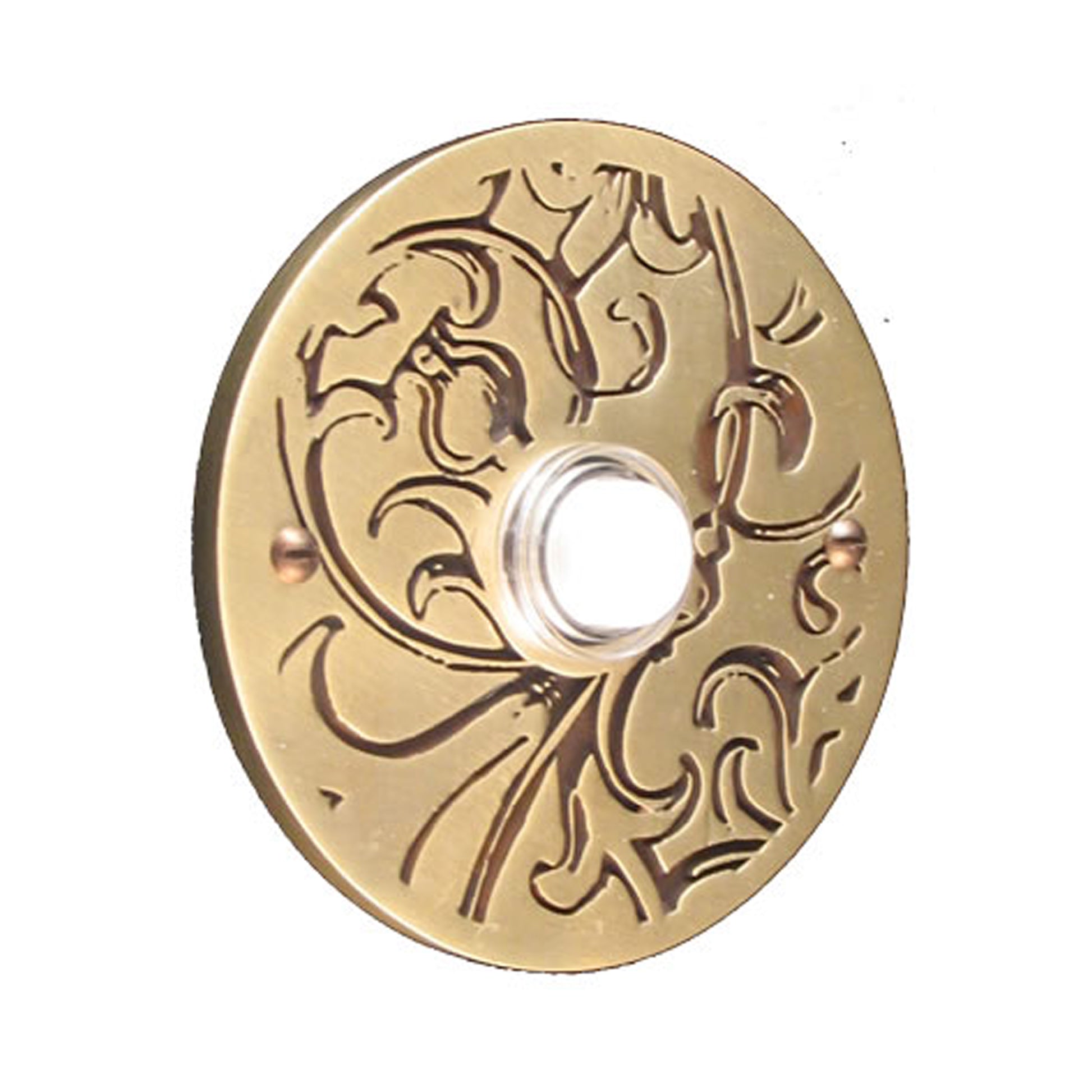 Victorian Round Antique Brass Doorbell