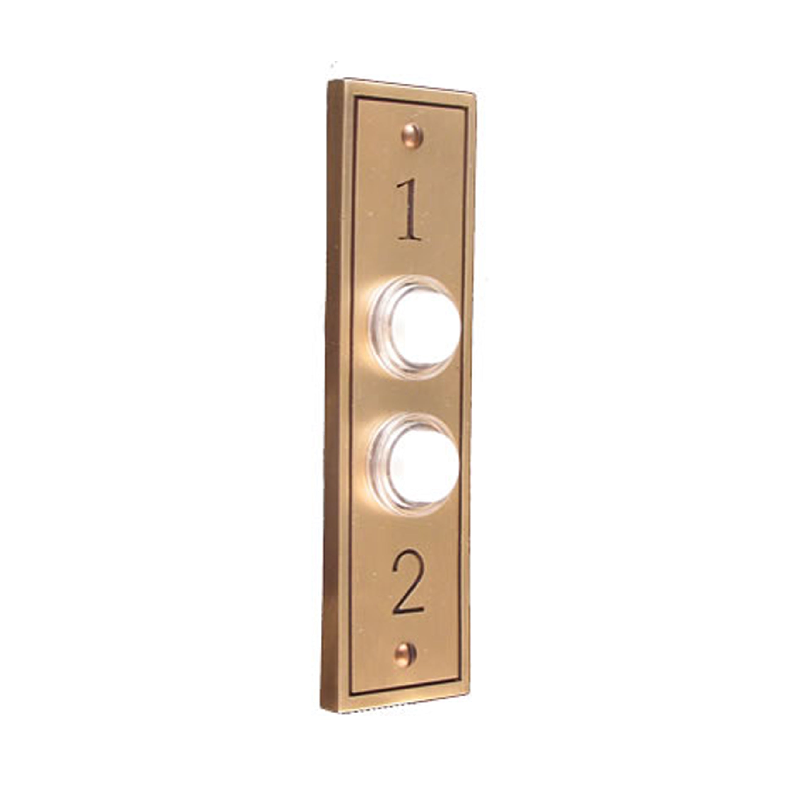 1 & 2 Double Antique Brass Doorbell