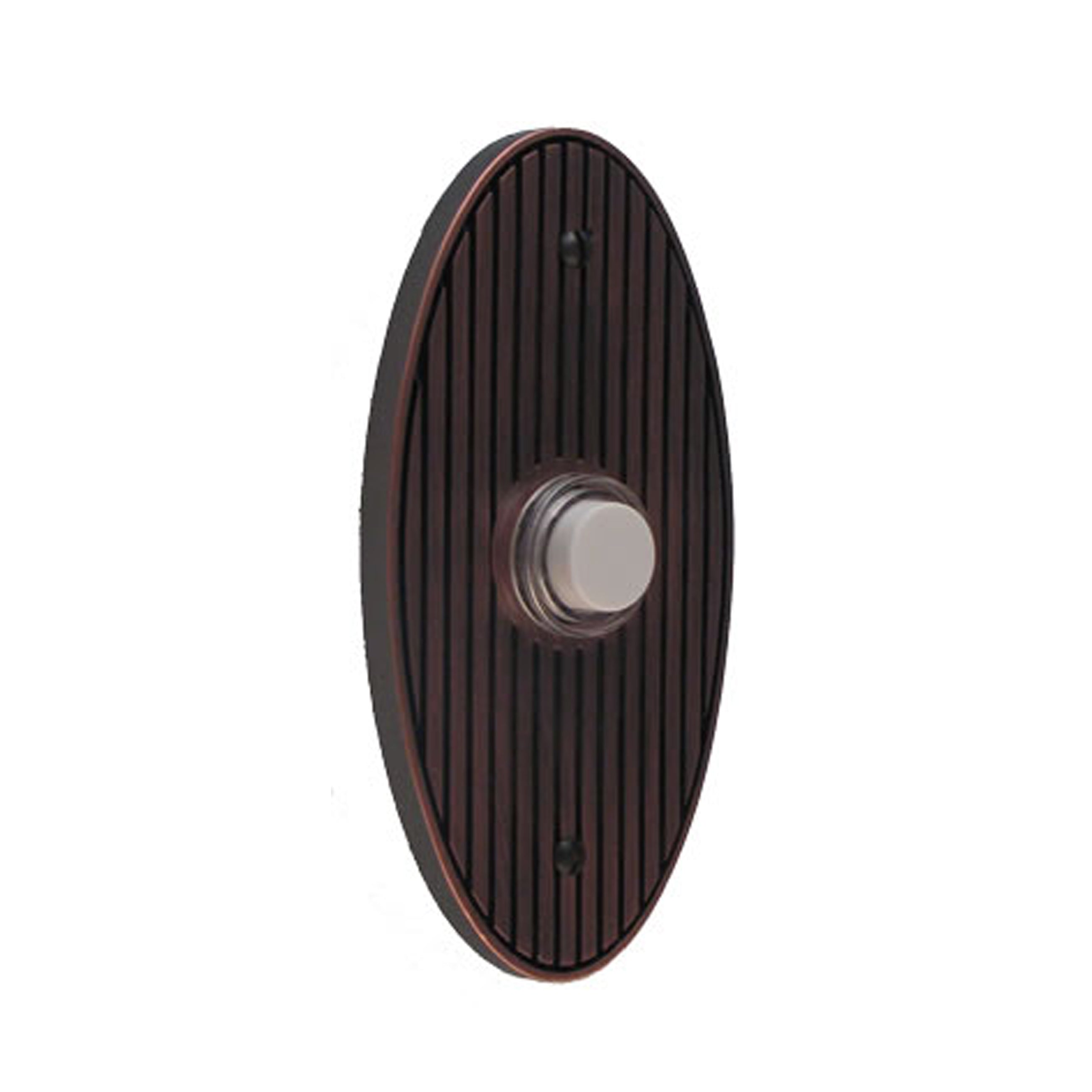 Striped Oval Oil Rubbed Doorbell