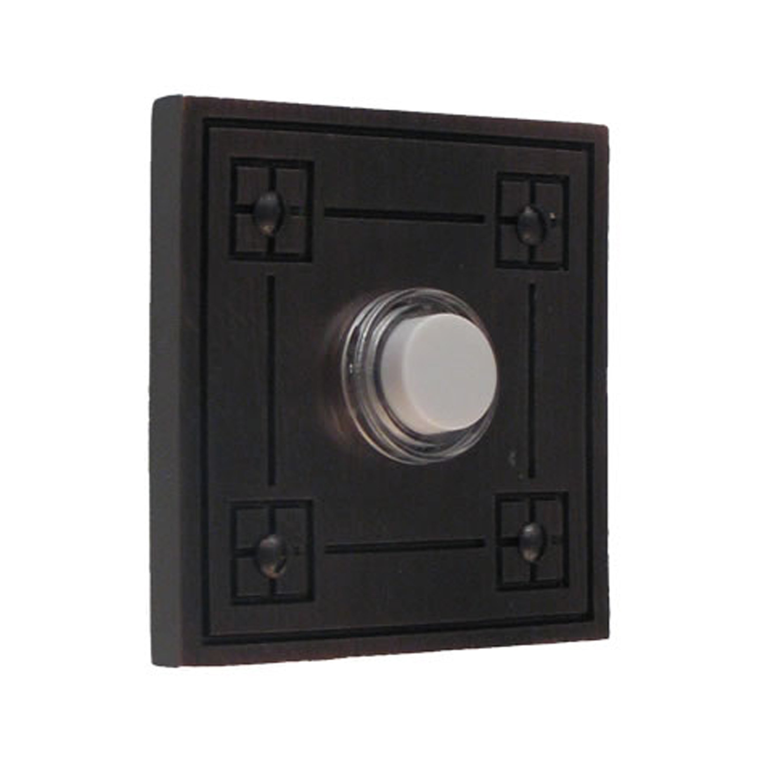 Arts & Crafts Square Oil Rubbed Doorbell
