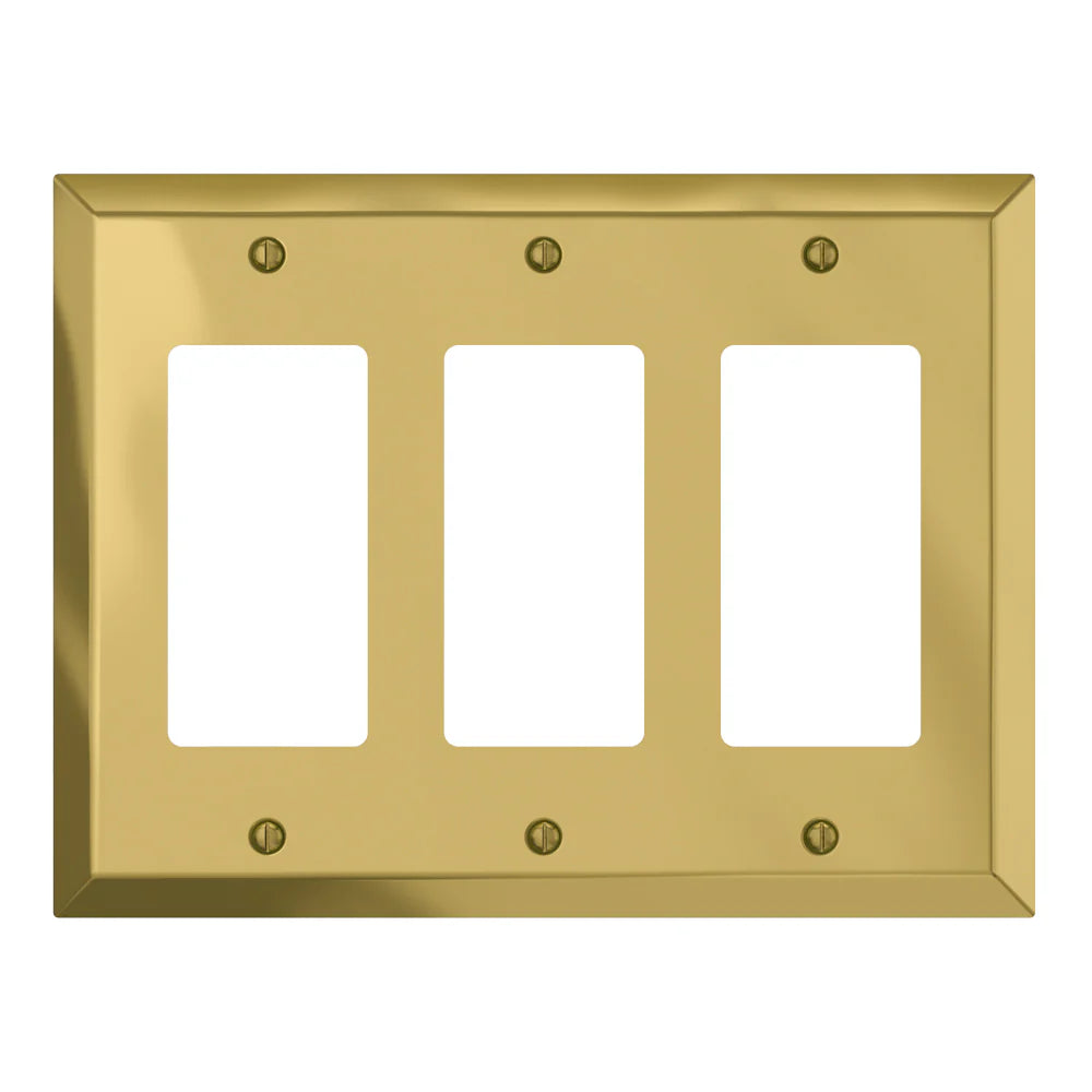 Century Polished Brass 3 Rocker (GFI)