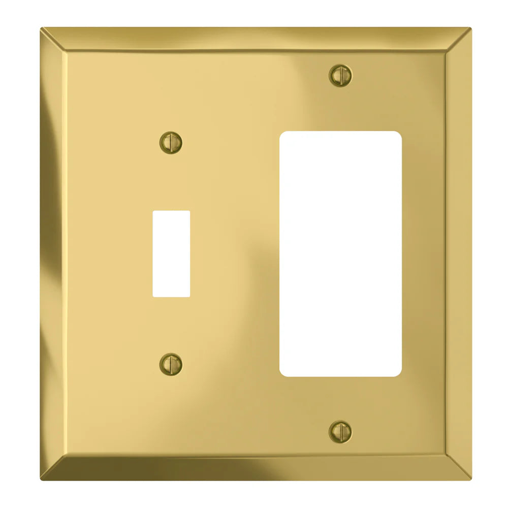 Century Polished Brass Toggle / 1 Rocker (GFI)