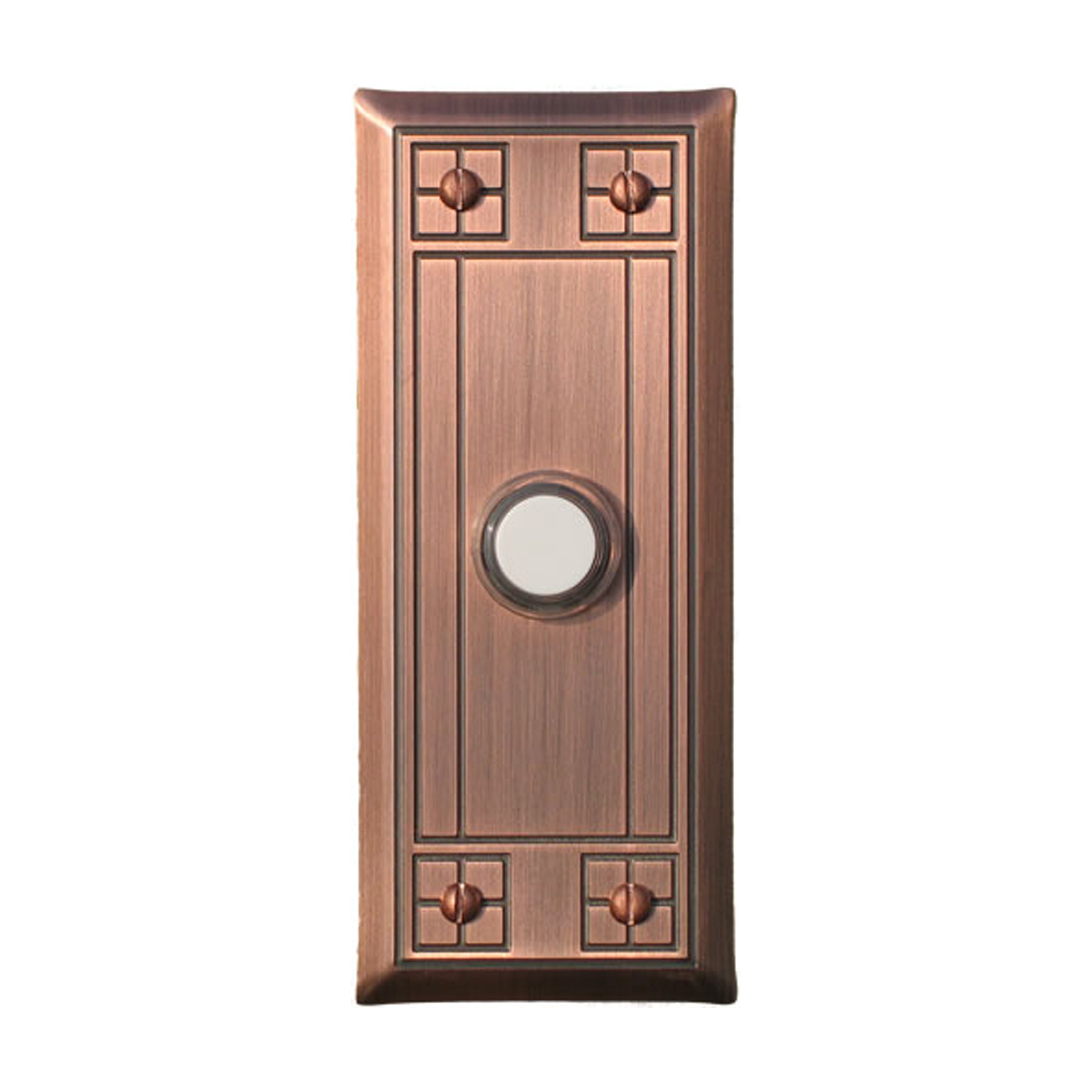 Arts & Crafts Doorbell - Solid Oil Rubbed Copper