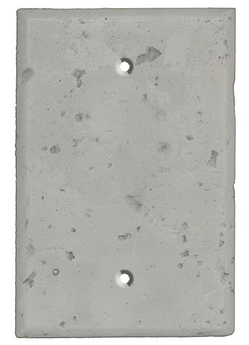 Gray Stone Single Blank Cover Plate