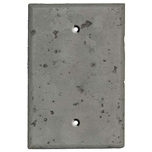 Dark Gray Stone Single Blank Cover Plate