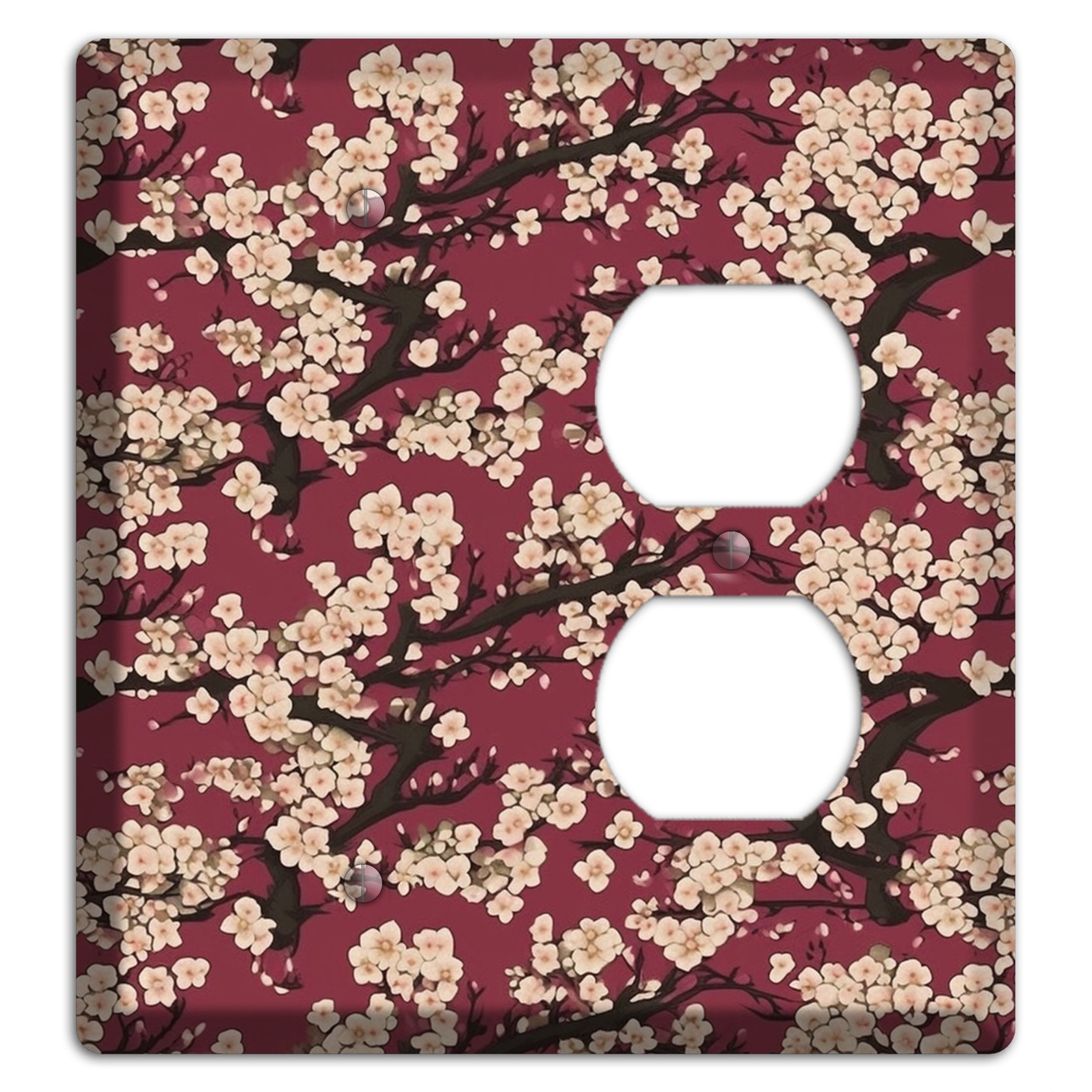 Crimson Plum Drift Blank / Duplex Wallplate