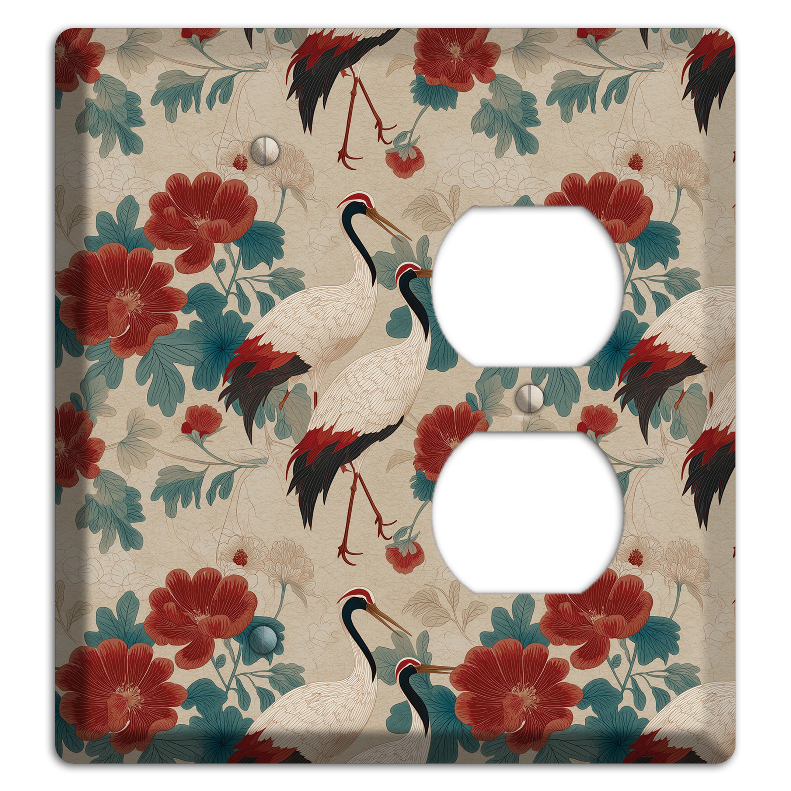 Rust Peony Passage Blank / Duplex Wallplate