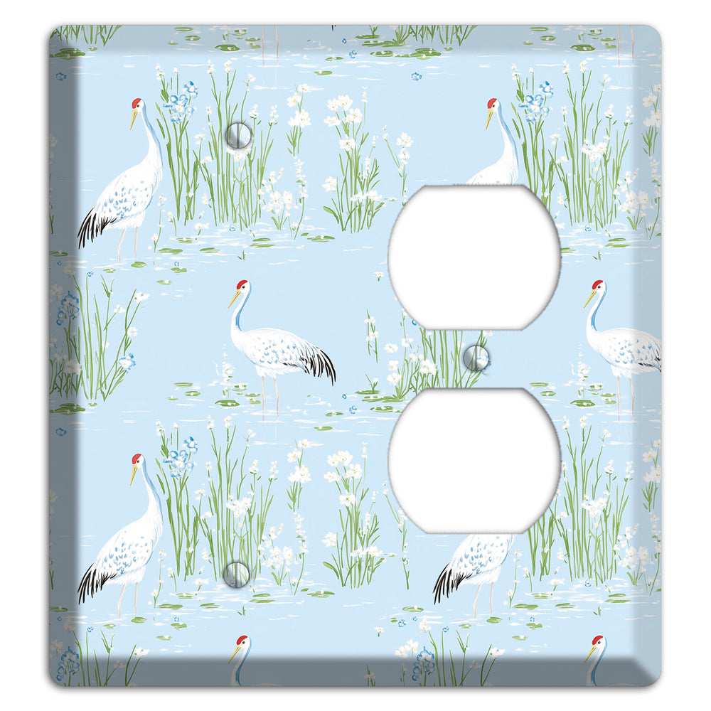 Azure Crane Sanctuary Blank / Duplex Wallplate