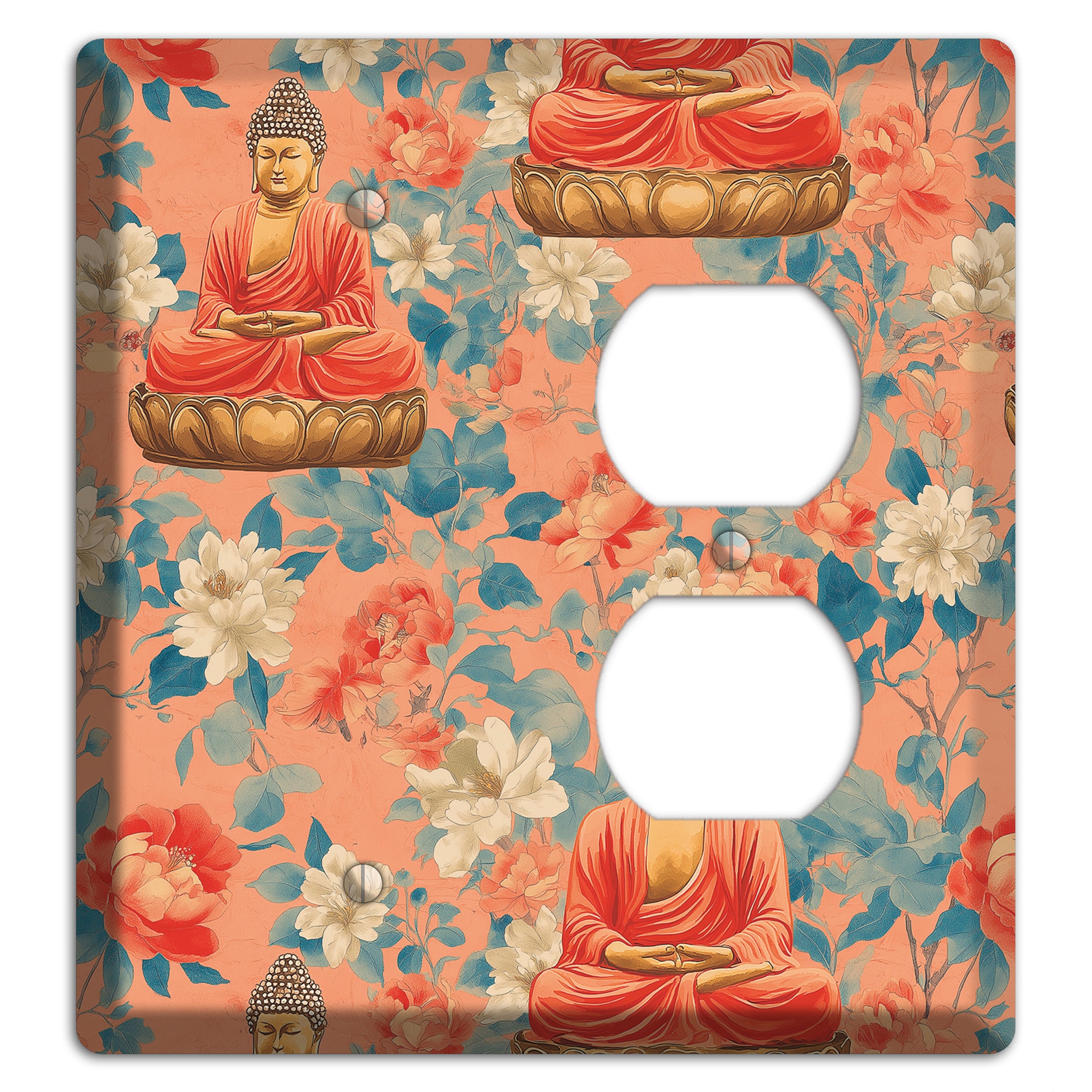 Lotus & Coral Blank / Duplex Wallplate