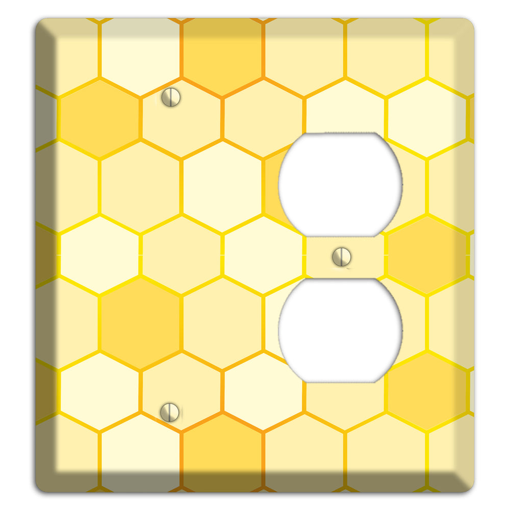 Hollow Amber Grid Blank / Duplex Wallplate