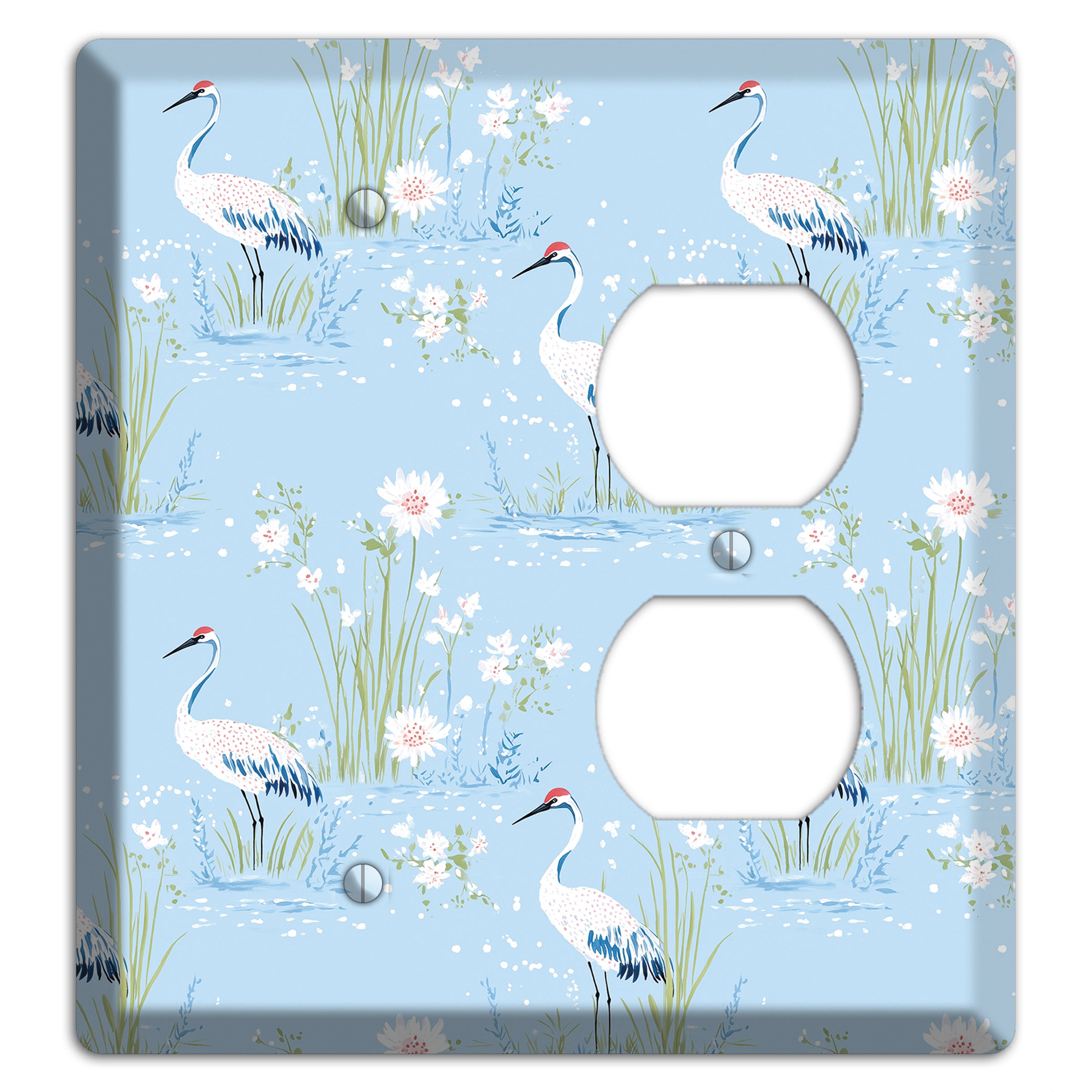 Powder Blue Marsh Blank / Duplex Wallplate
