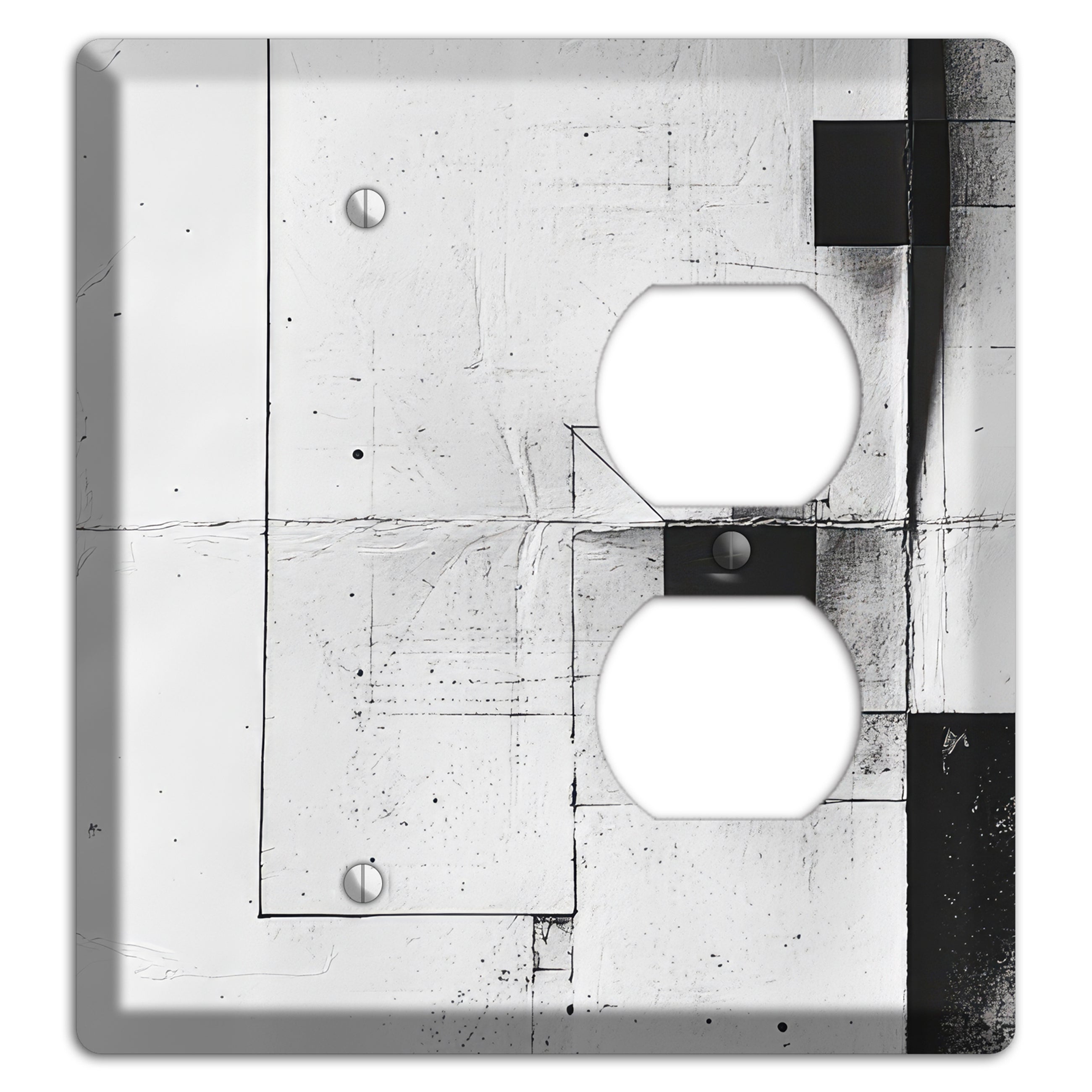Fractured Blueprint Drift Blank / Duplex Wallplate