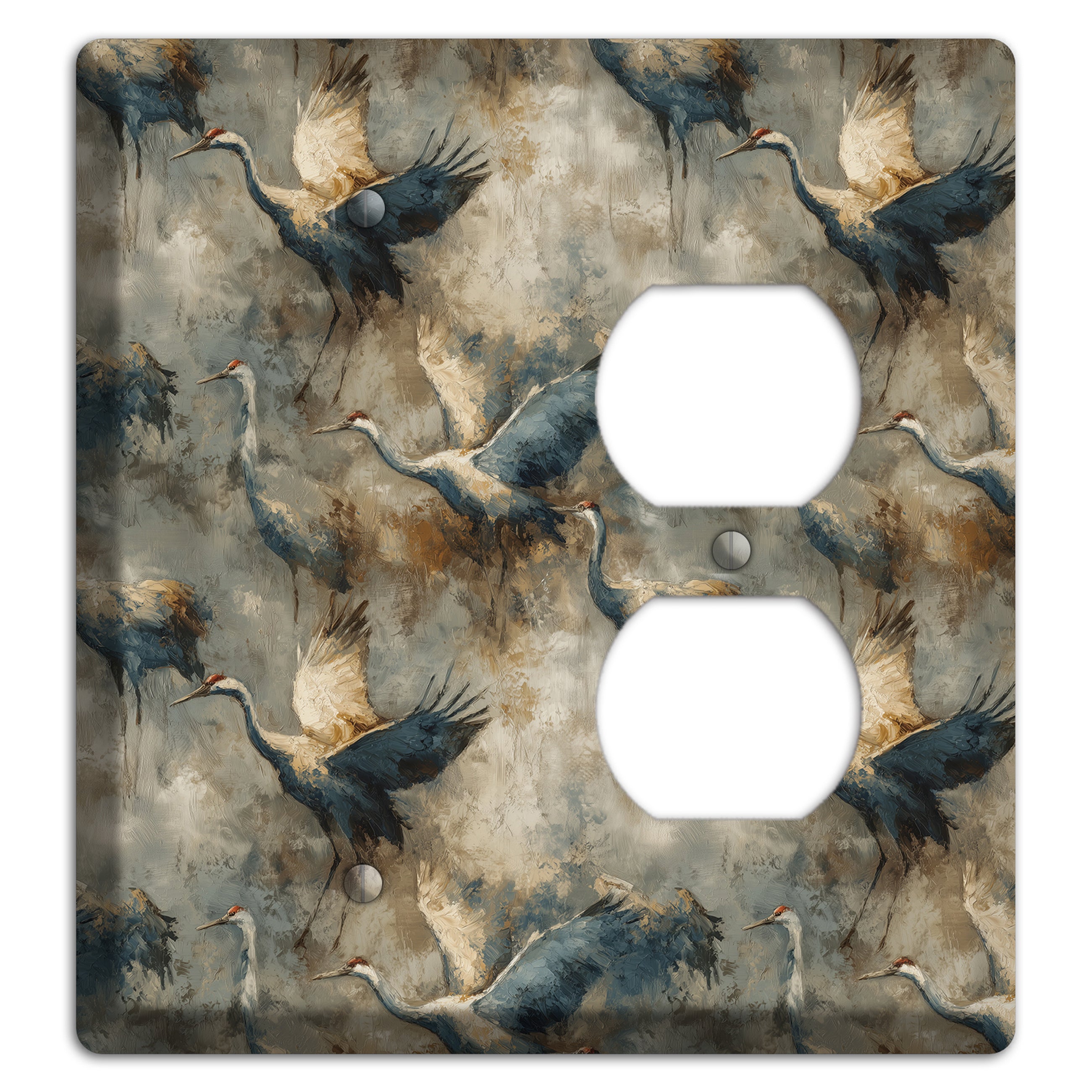 Slate Crane Migration Blank / Duplex Wallplate
