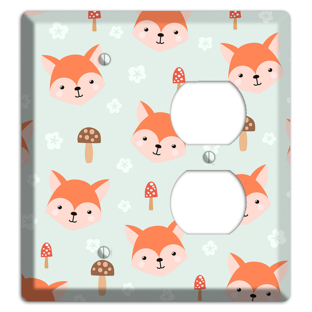Fox & Fungi Friends Blank / Duplex Wallplate