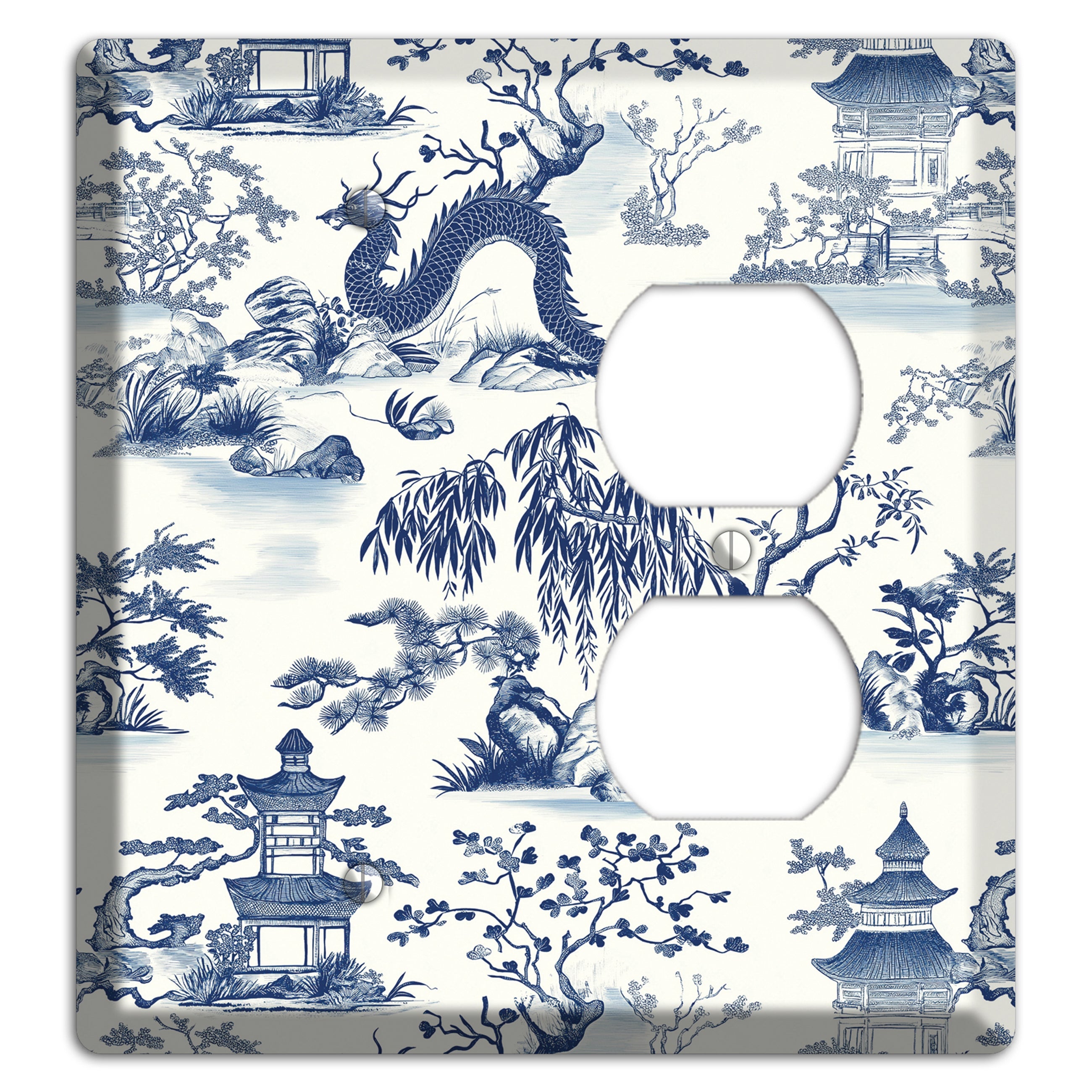 Dragon & Pagoda Blank / Duplex Wallplate