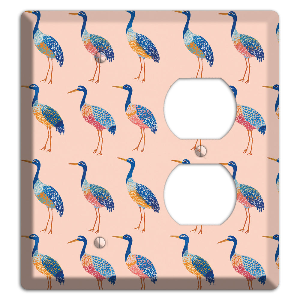 Blush Heron Parade Blank / Duplex Wallplate