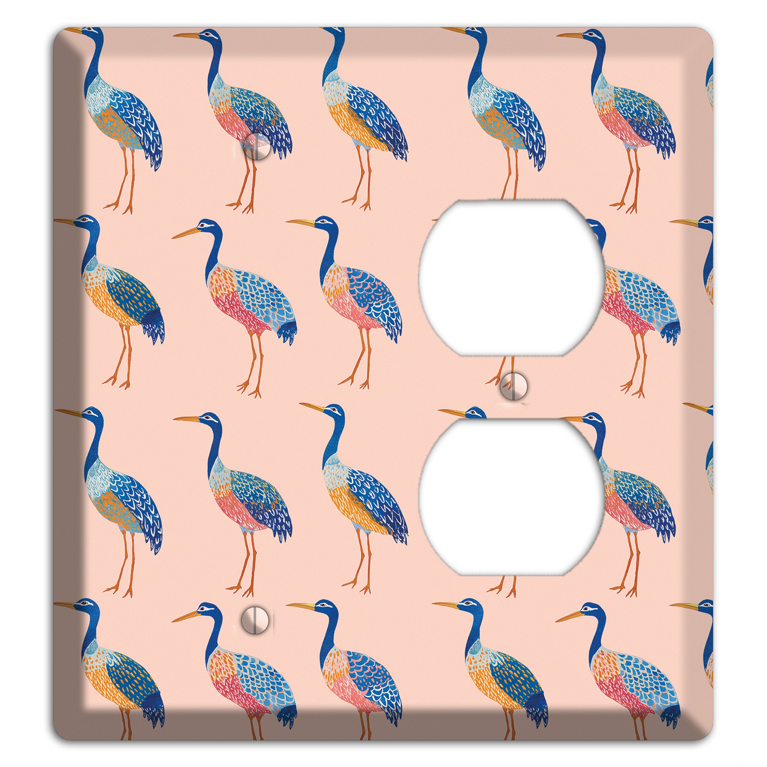 Blush Heron Parade Blank / Duplex Wallplate