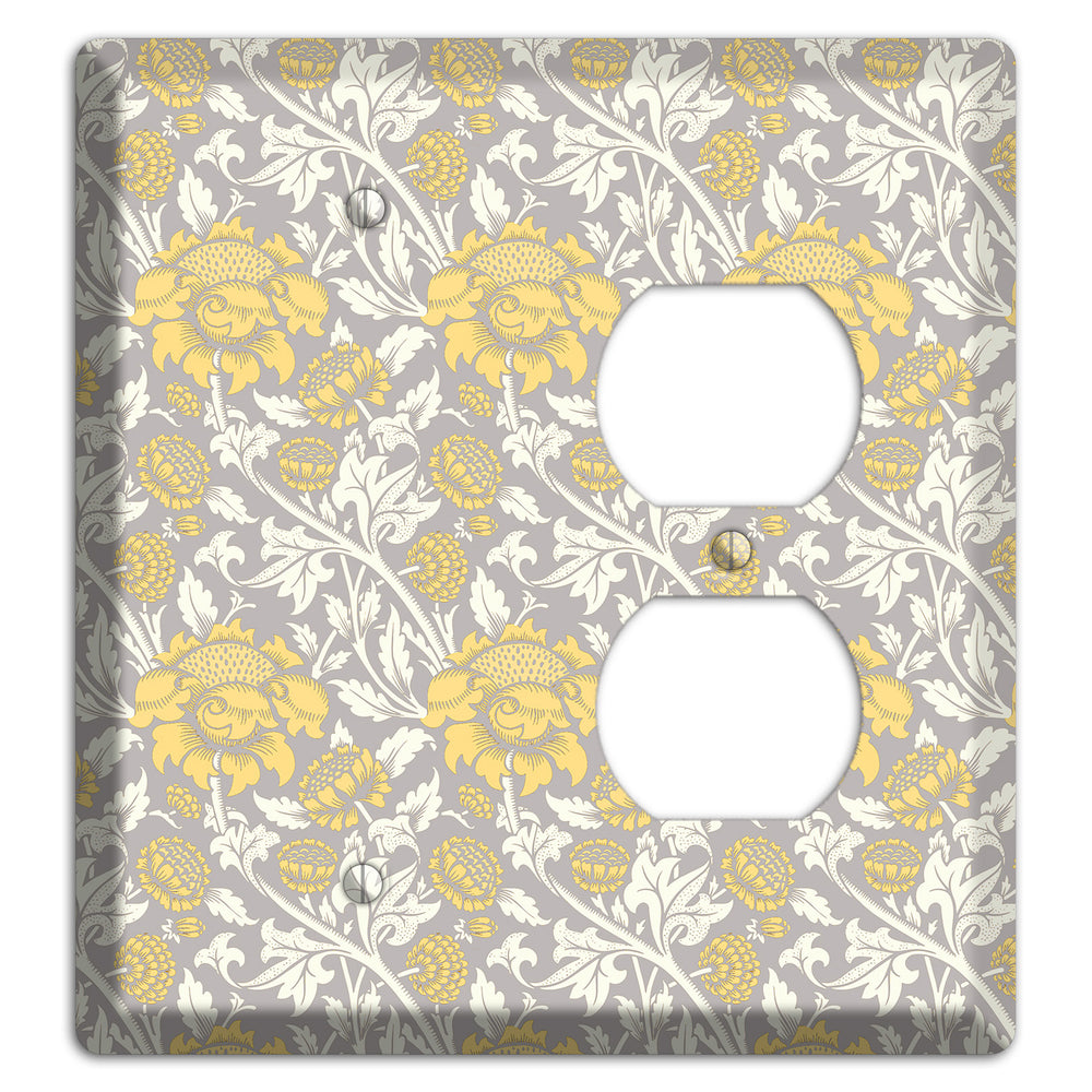 Golden Peony Lace Blank / Duplex Wallplate