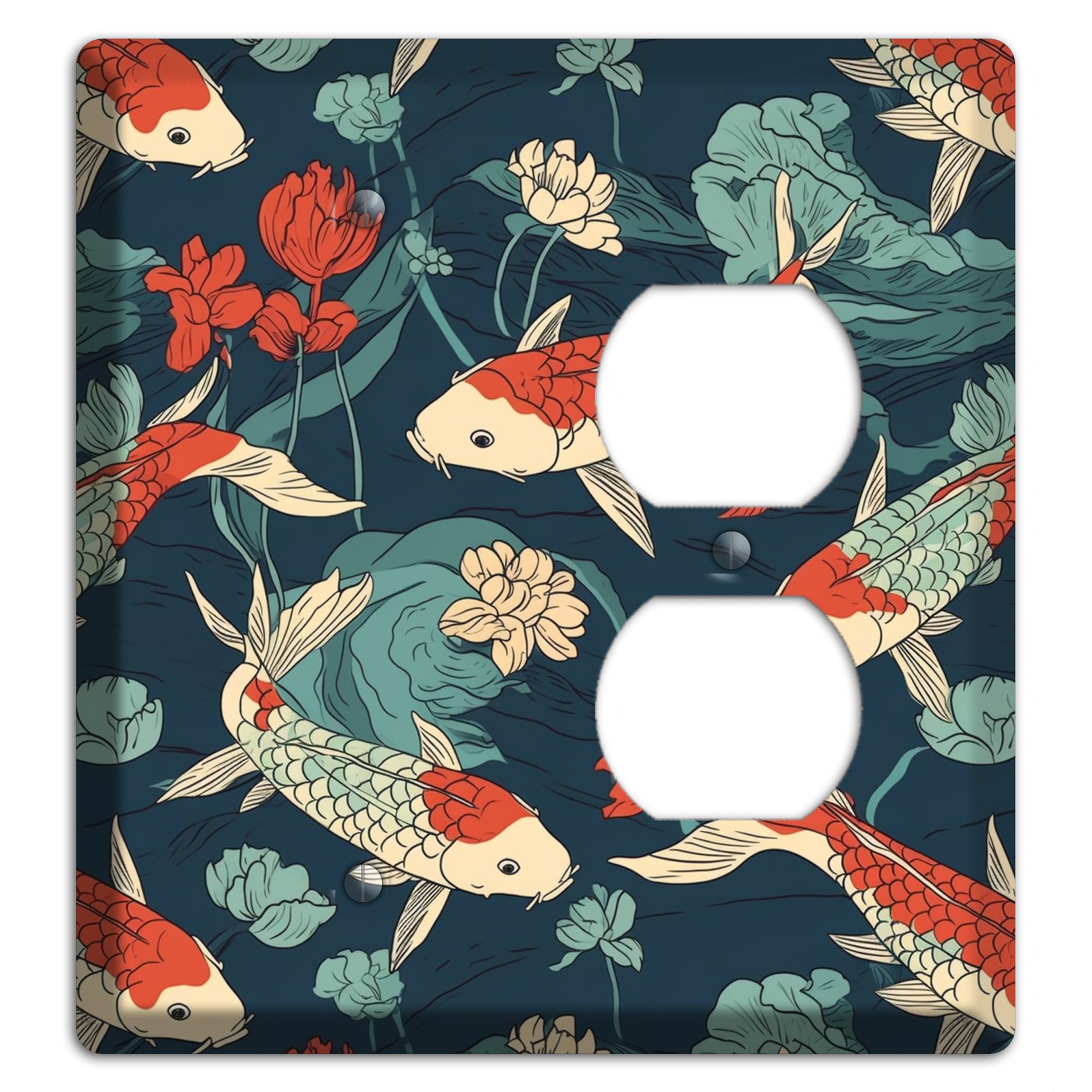 Koi & Lotus Drift Blank / Duplex Wallplate