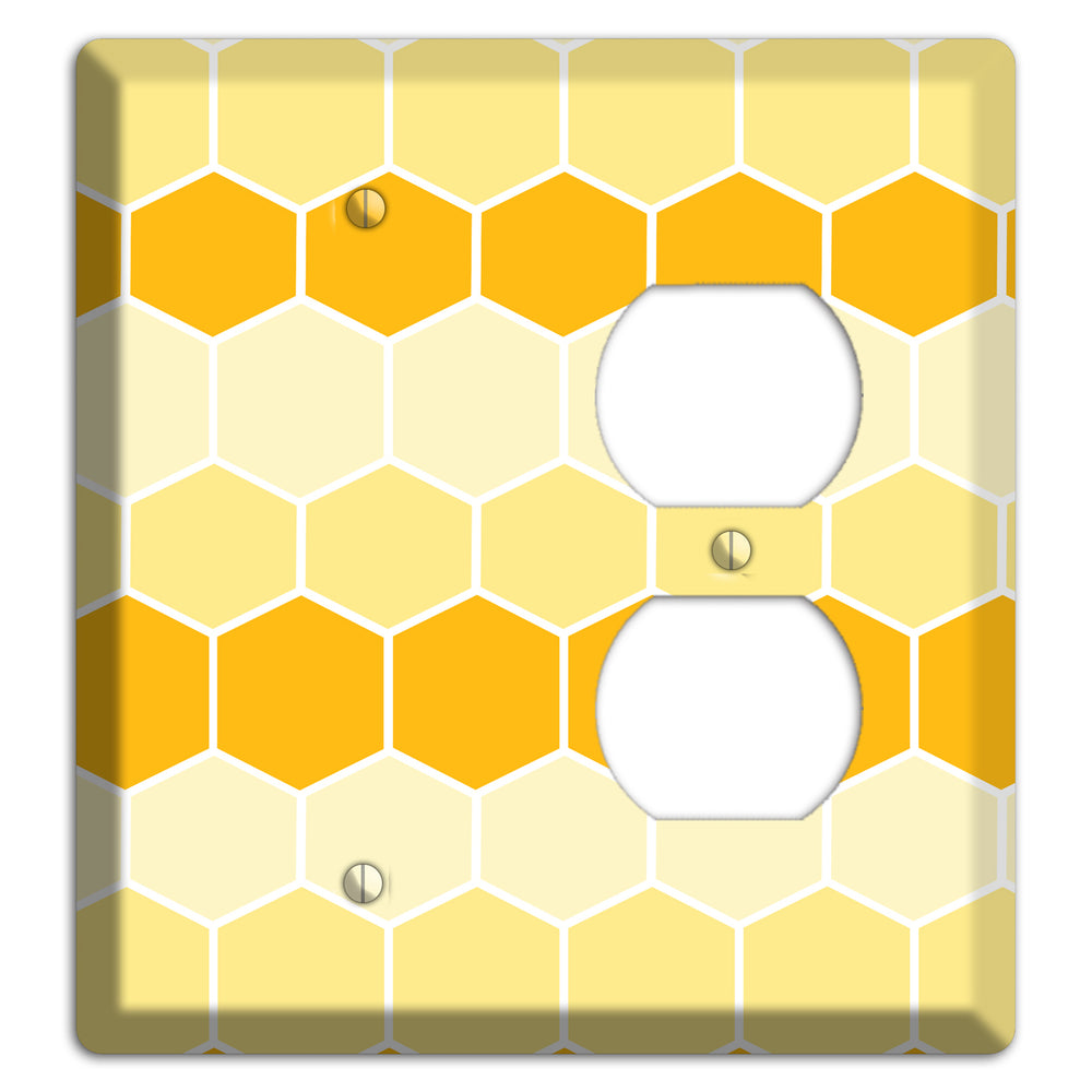 Golden Hollow Grid Blank / Duplex Wallplate