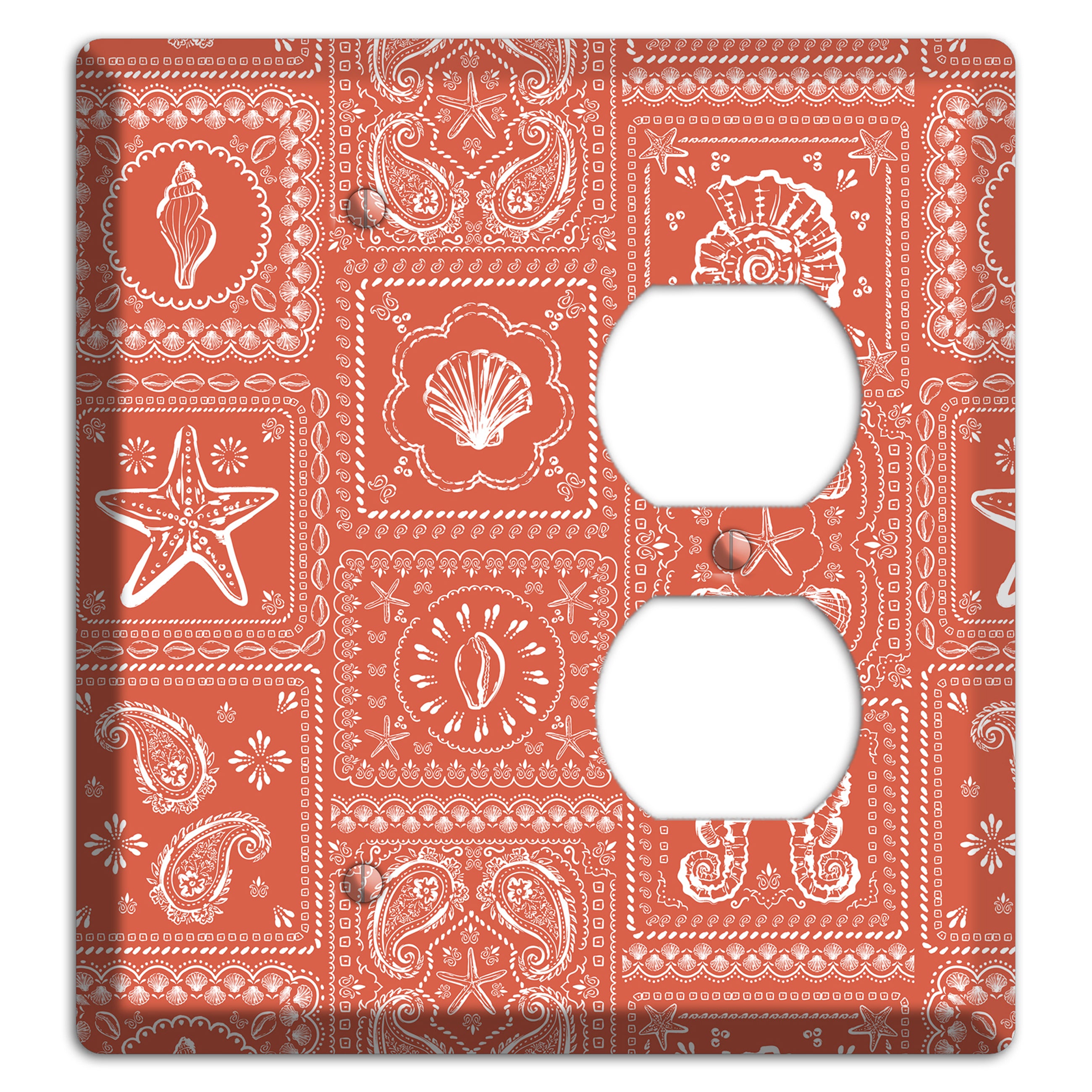 Terracotta Shell Patchwork Blank / Duplex Wallplate