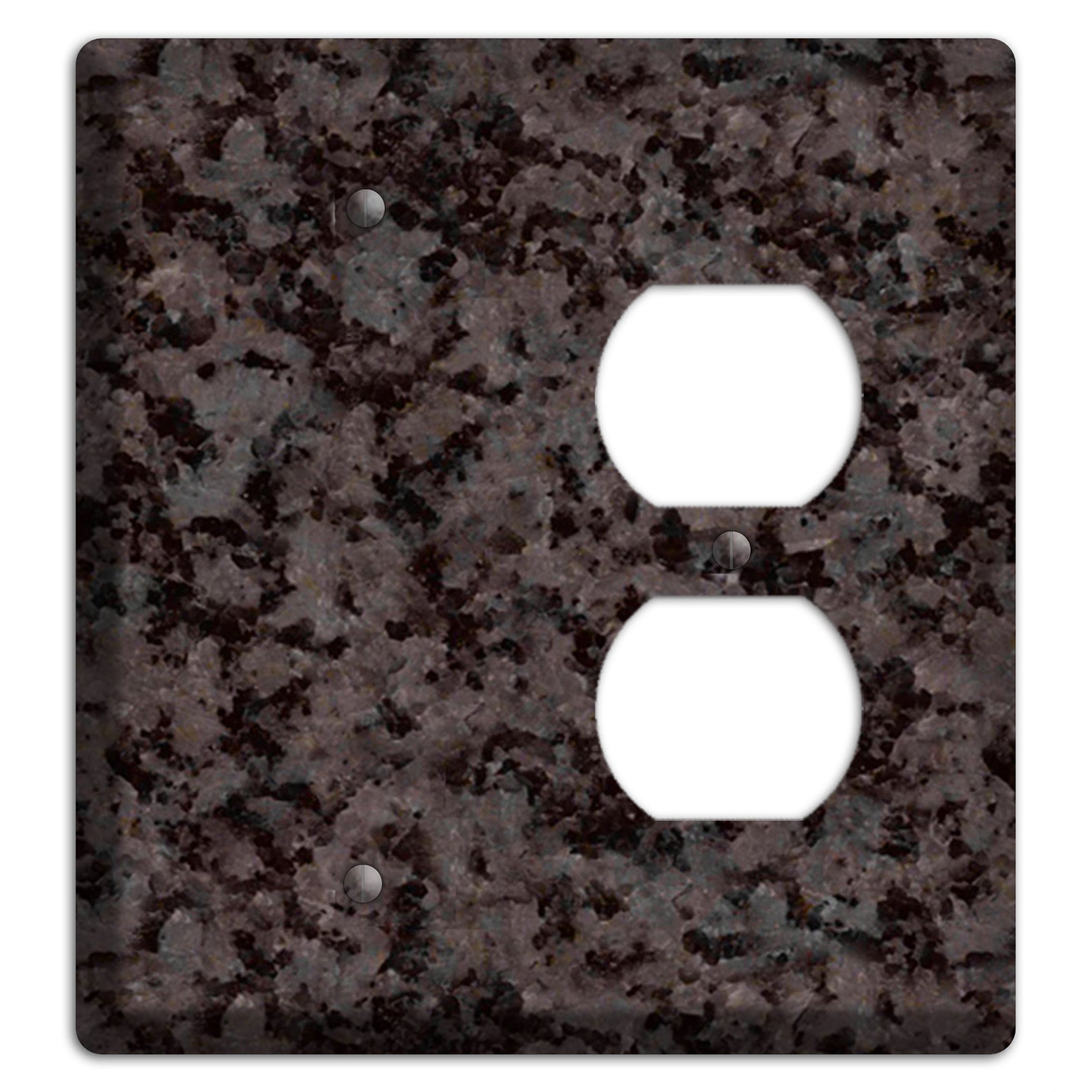 Coffee Brown Granite Blank / Duplex Wallplate