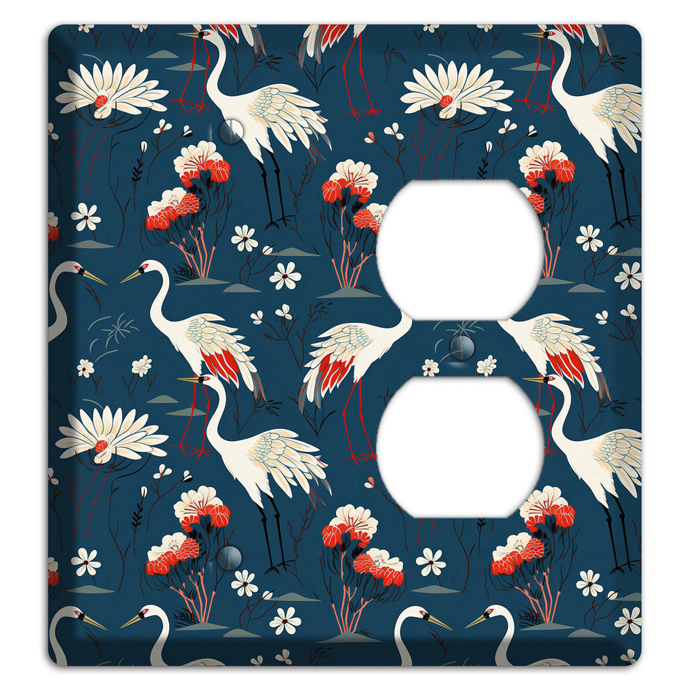 Sapphire Crane Meadow Blank / Duplex Wallplate