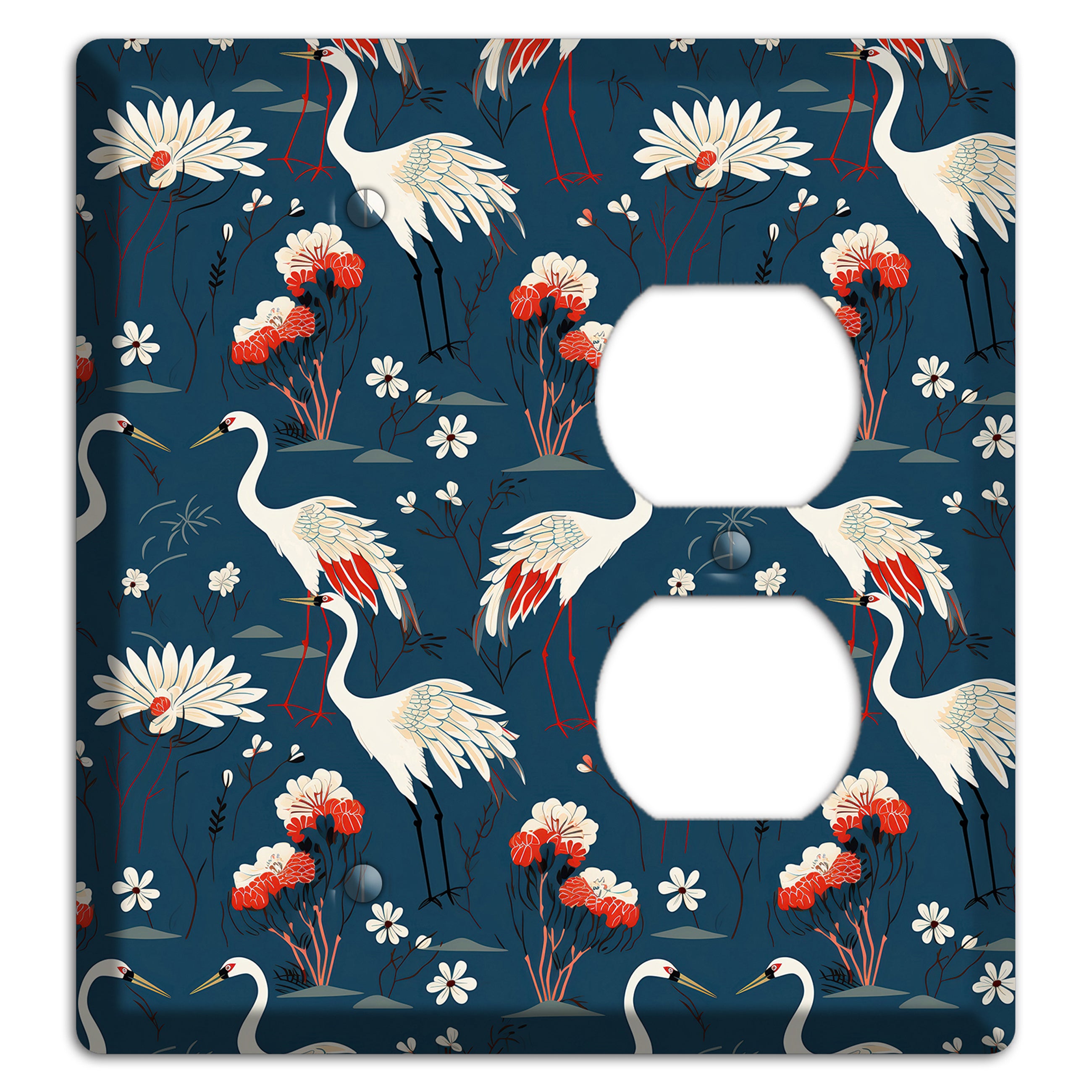 Sapphire Crane Meadow Blank / Duplex Wallplate
