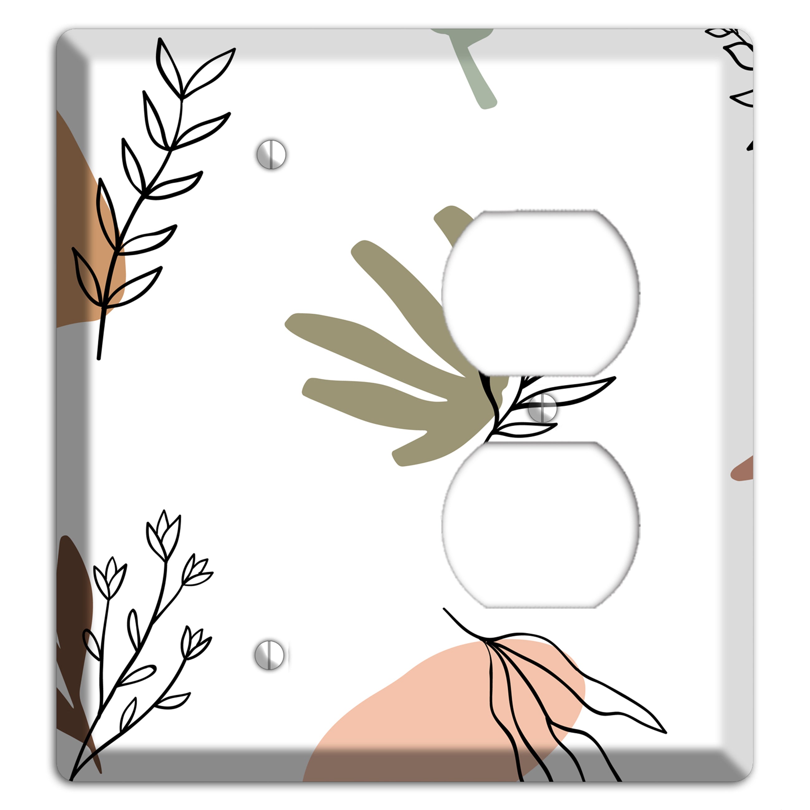 Wildflower & Clay Blank / Duplex Wallplate